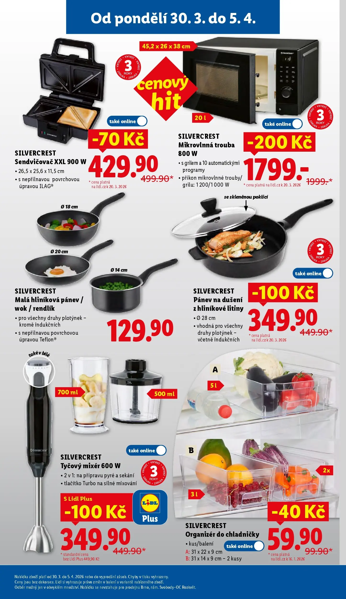 Lidl leták od 29.03.2026 - Nový akční leták | Strana: 31 | Produkty: Pánev, Trouba, Sendvičovač, Rendlík