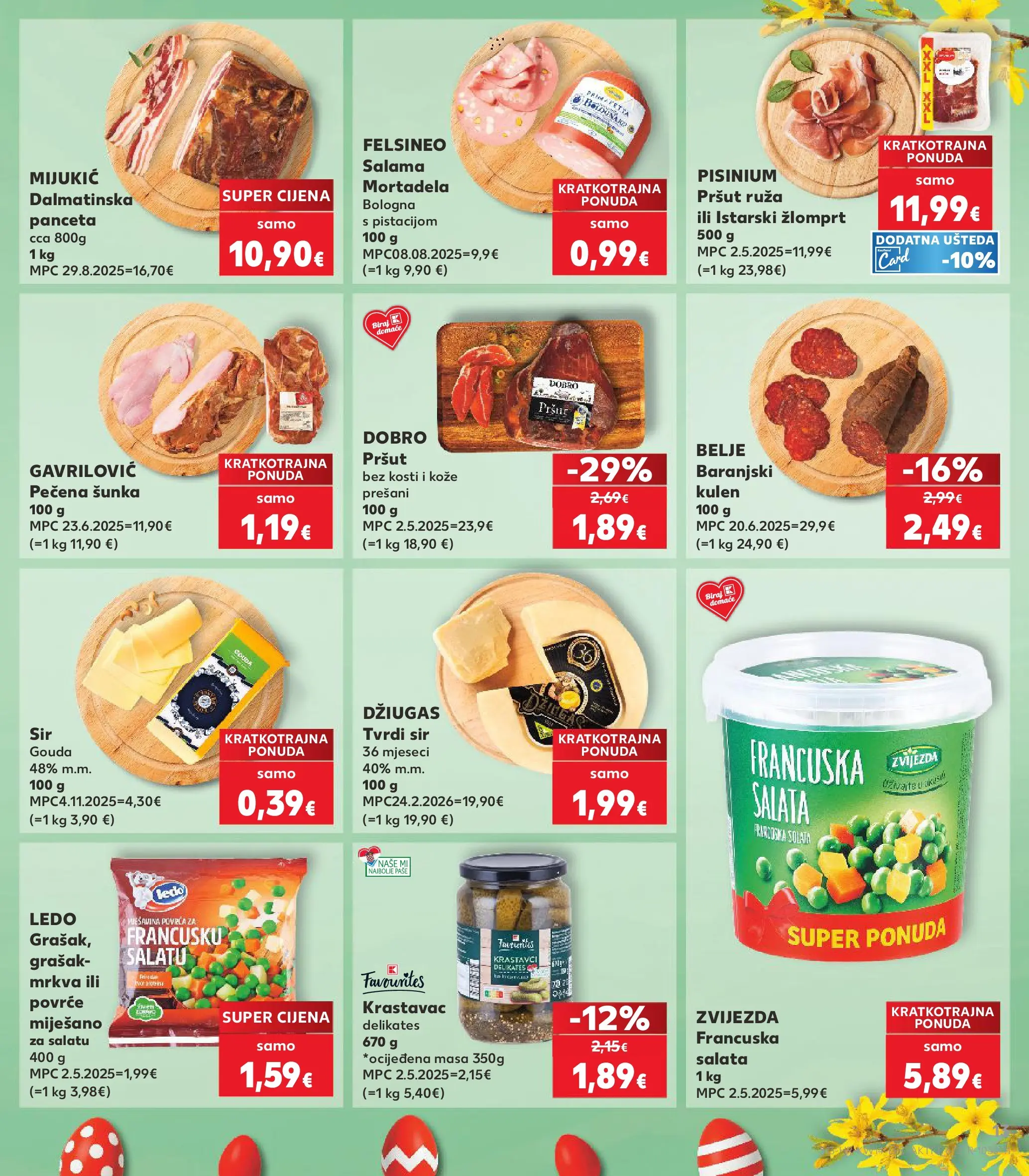 Kaufland - Kaufland katalog do 07.04.2026 novi od 31.03.2026 na listanje > letak digitalni | Stranica: 13 | Proizvodi: Salama, Džiugas, Panceta, Tvrdi sir