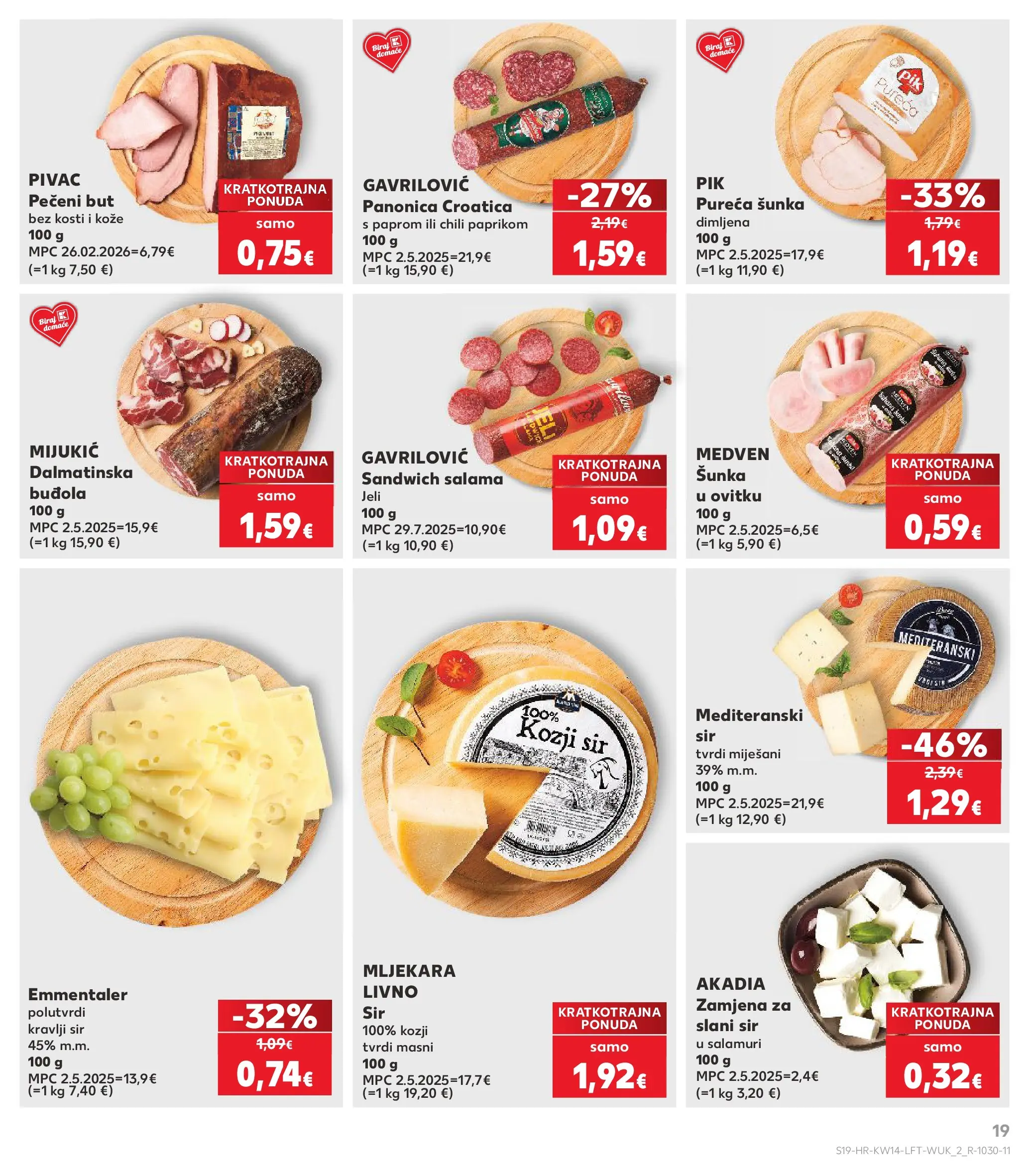 Kaufland - Kaufland katalog do 07.04.2026 novi od 31.03.2026 na listanje > letak digitalni | Stranica: 19 | Proizvodi: Sir, Salama, Šunka, Buđola