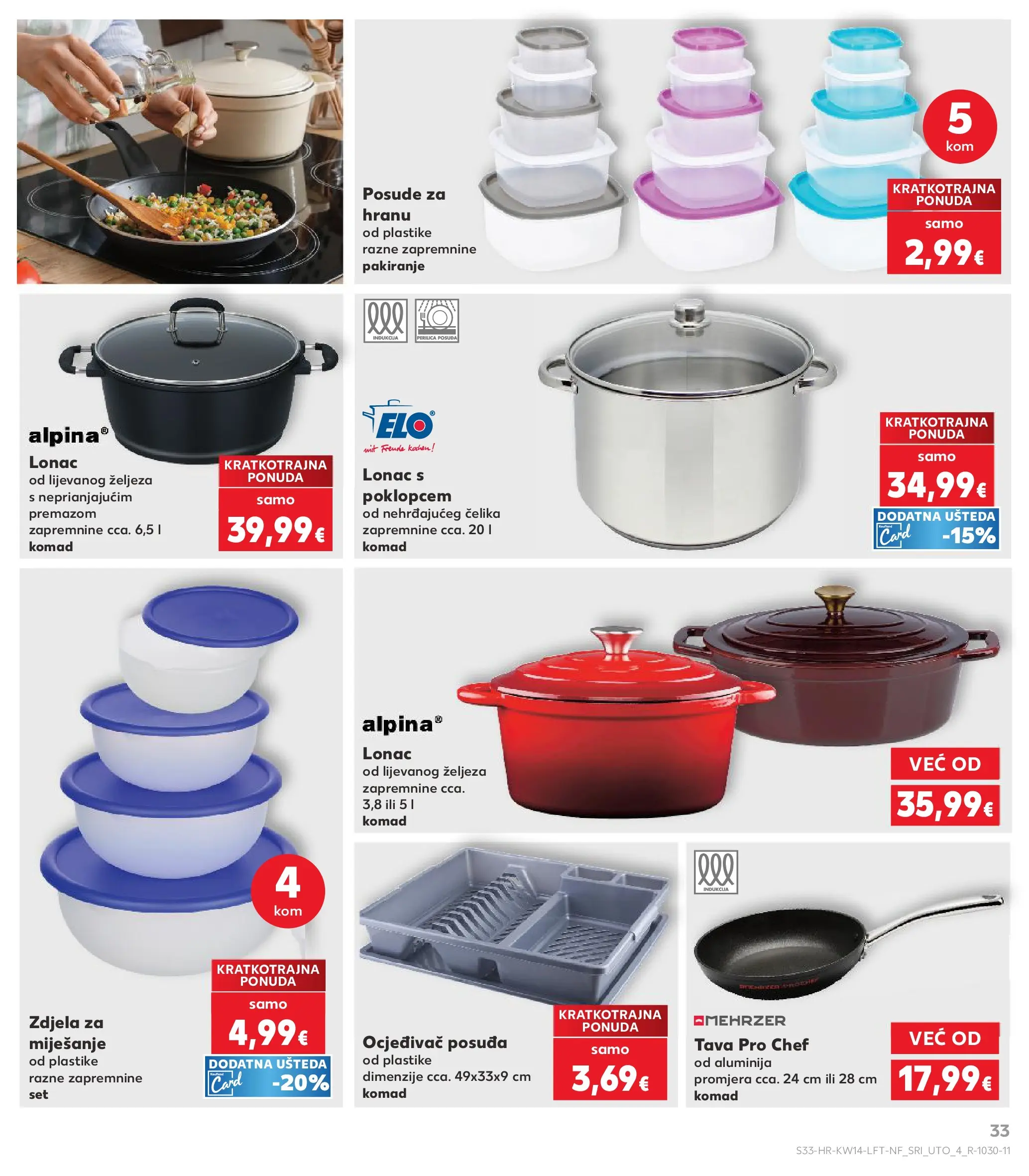 Kaufland - Kaufland katalog do 07.04.2026 novi od 31.03.2026 na listanje > letak digitalni | Stranica: 33 | Proizvodi: Pan, Tava, Zdjela, Lonac