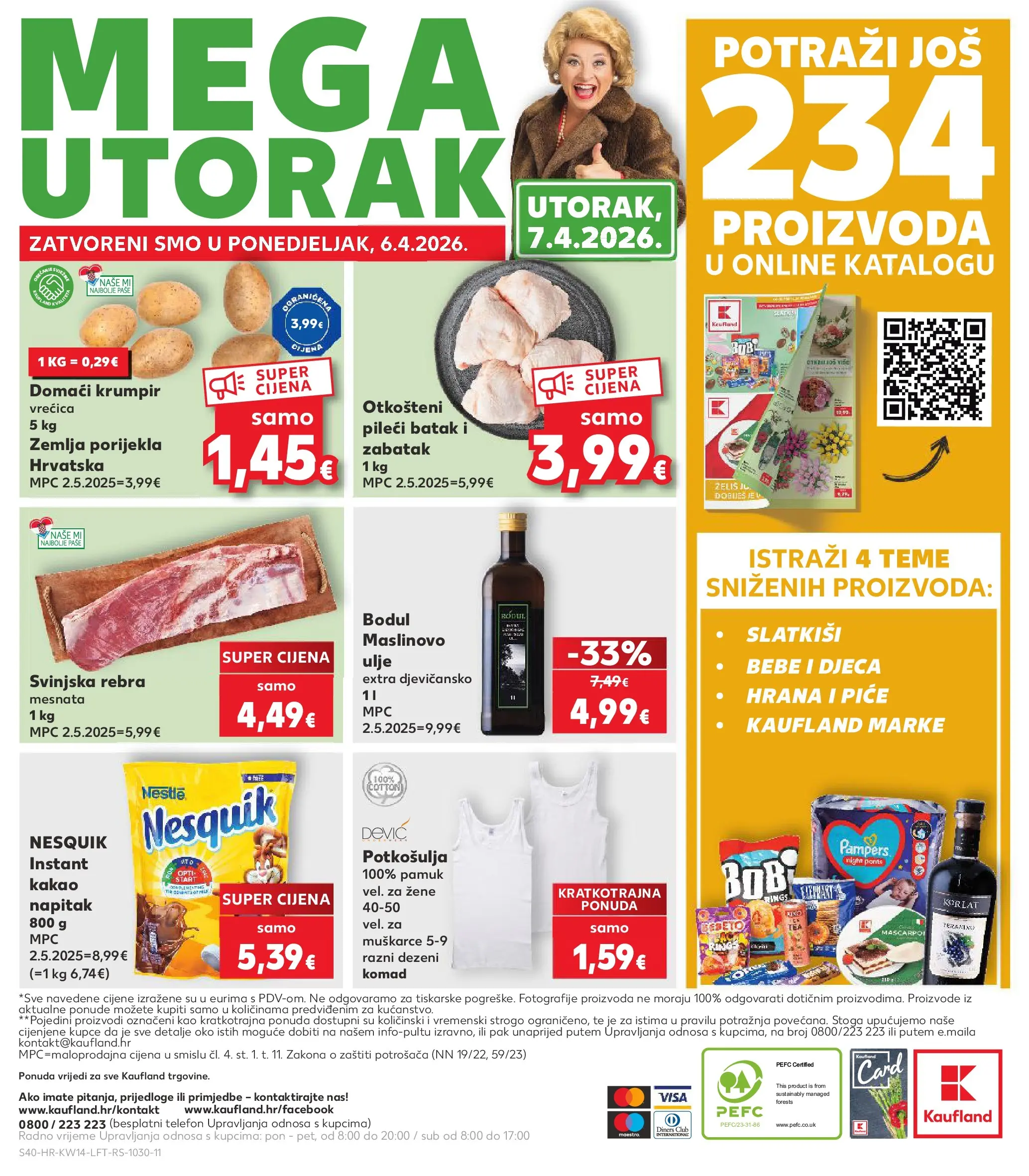 Kaufland - Kaufland katalog do 07.04.2026 novi od 31.03.2026 na listanje > letak digitalni | Stranica: 40 | Proizvodi: Korlat, Ulje, Telefon, Kakao