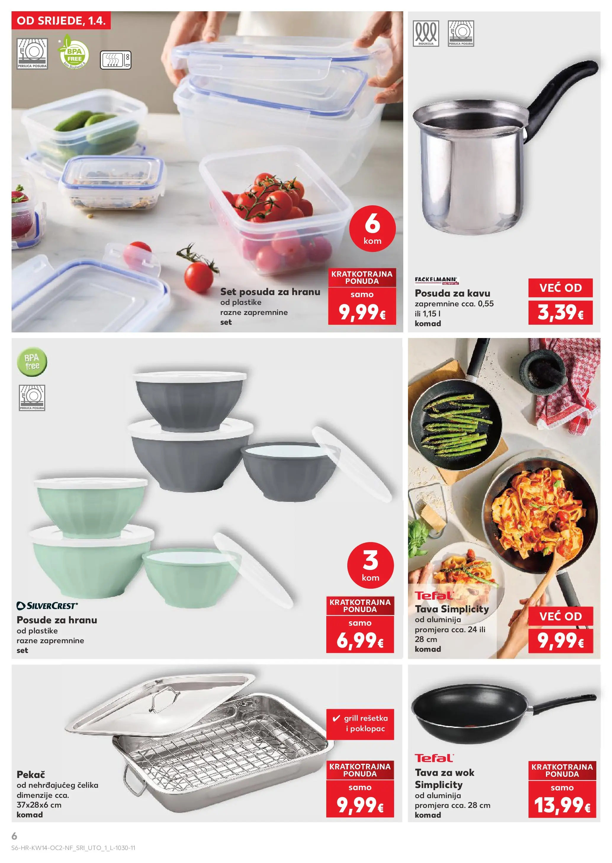 Kaufland - Kaufland katalog do 07.04.2026 novi od 31.03.2026 na listanje > letak digitalni | Stranica: 6 | Proizvodi: Perilica posuđa, Pan, Tava