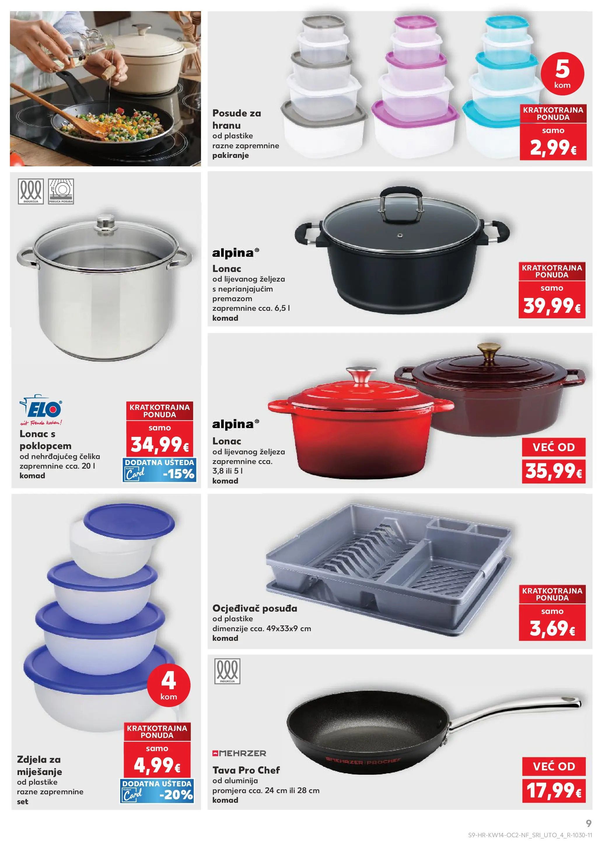 Kaufland - Kaufland katalog do 07.04.2026 novi od 31.03.2026 na listanje > letak digitalni | Stranica: 9 | Proizvodi: Perilica posuđa, Pan, Zdjela, Lonac