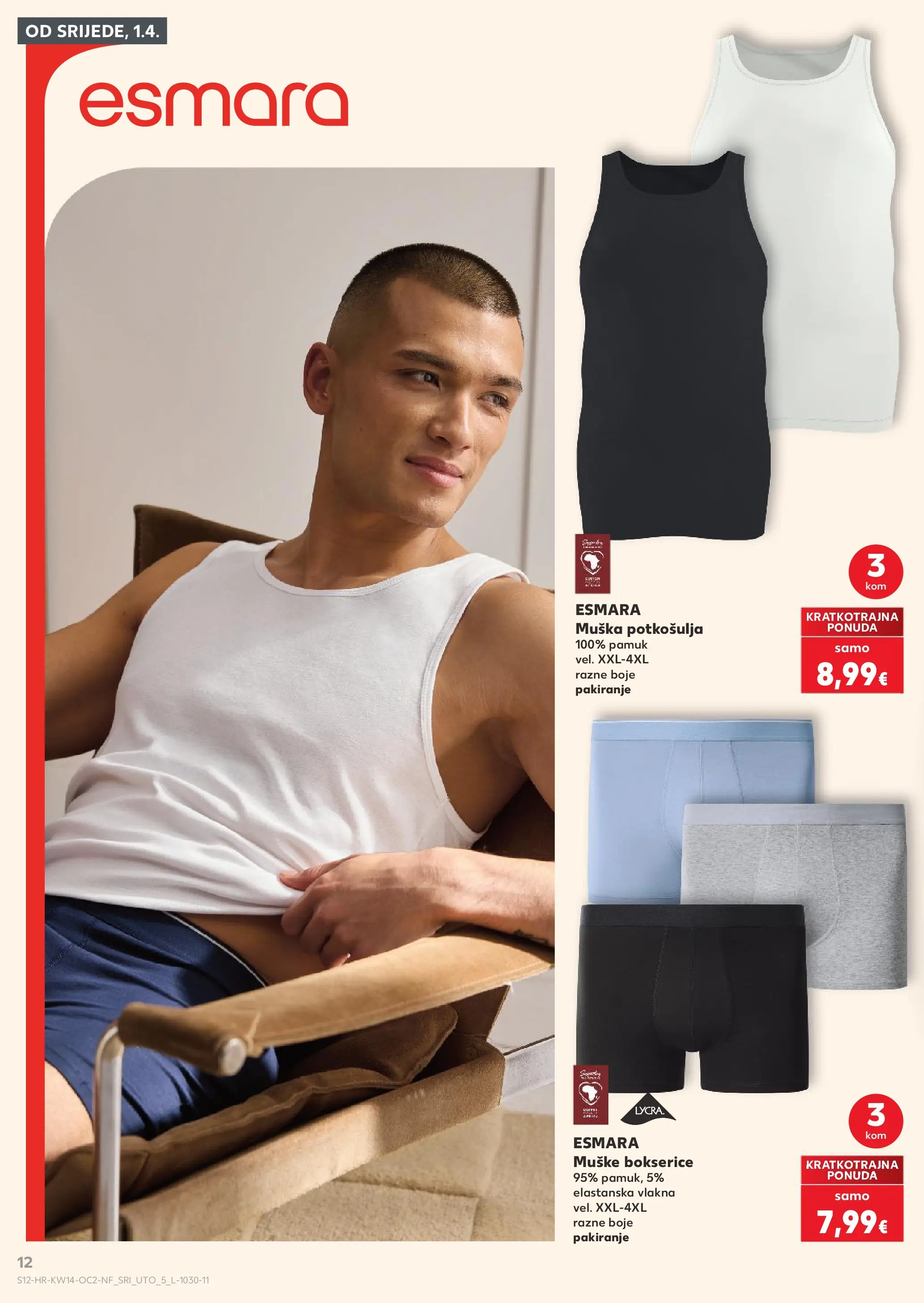 Kaufland - Kaufland katalog do 07.04.2026 novi od 31.03.2026 na listanje > letak digitalni | Stranica: 12 | Proizvodi: Bokserice