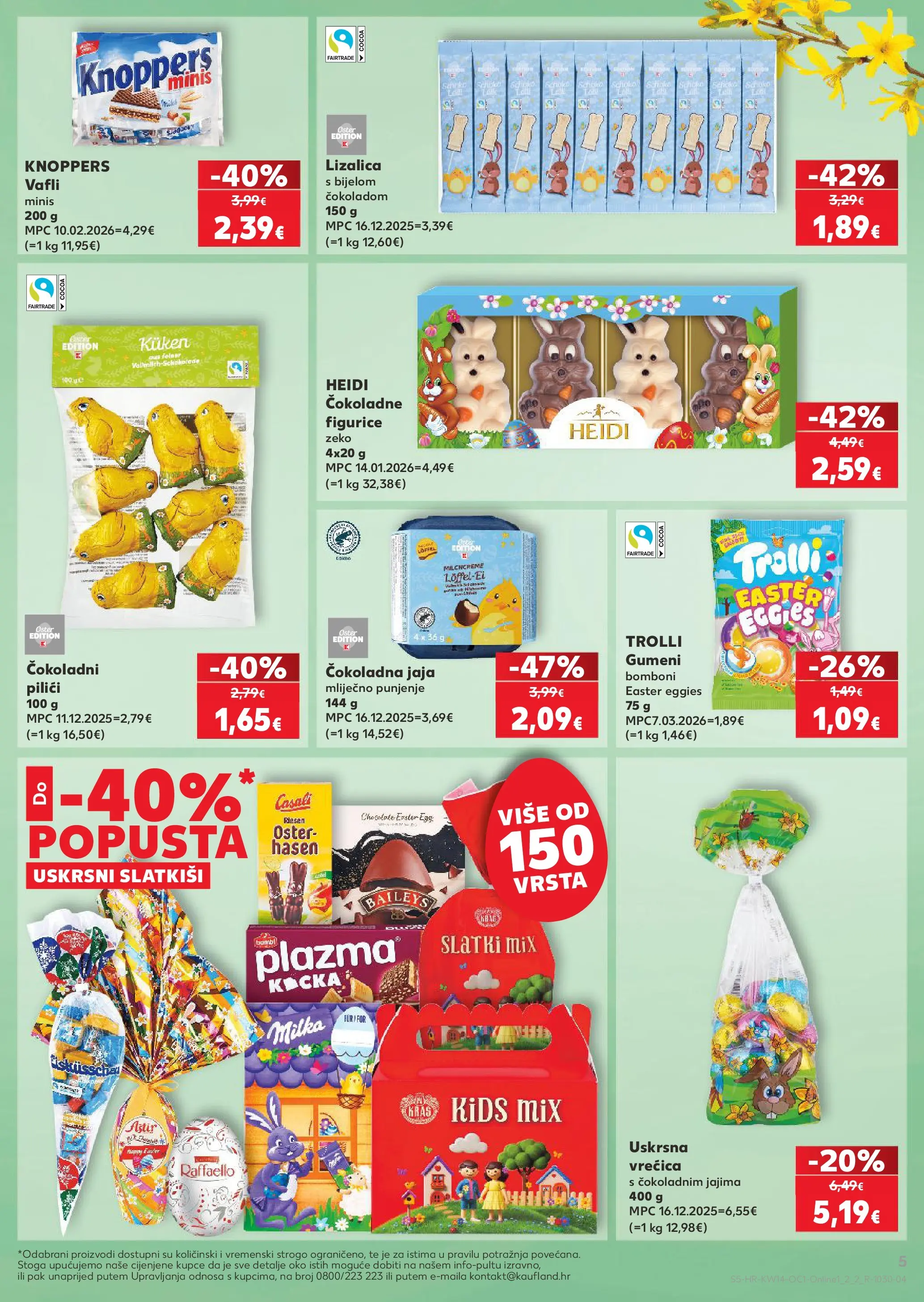 Kaufland - Kaufland katalog do 07.04.2026 novi od 31.03.2026 na listanje > letak digitalni | Stranica: 5 | Proizvodi: Jaja, Baileys, Vafli, Raffaello
