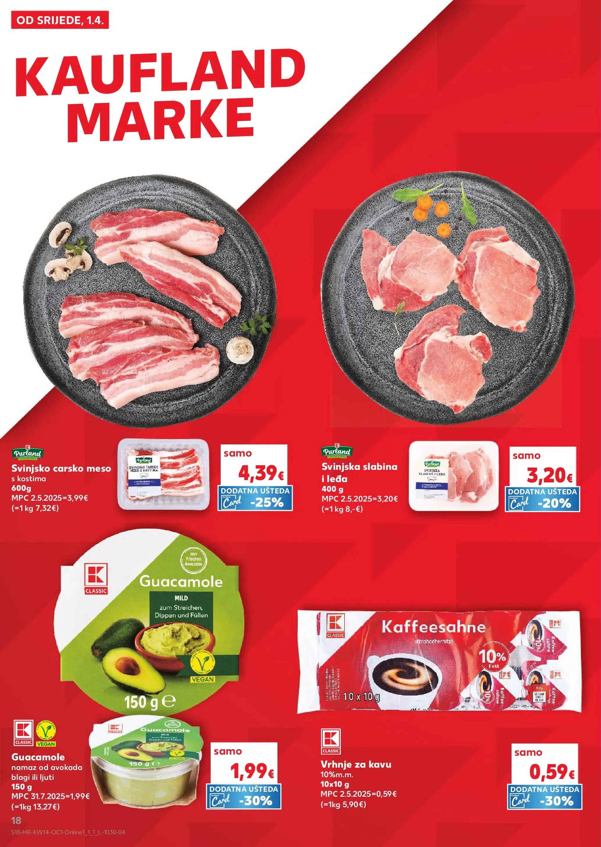 Kaufland - Kaufland katalog do 07.04.2026 novi od 31.03.2026 na listanje > letak digitalni | Stranica: 18 | Proizvodi: Carsko meso, Meso, Namaz