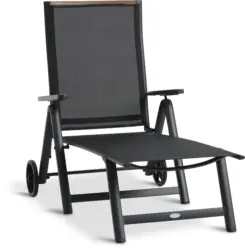 JYSK Шезлонг BREDSTEN Ш79xД187 черен