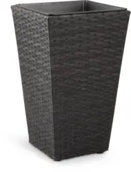 JYSK Плетена кашпа BLOMMOR Ш31xД31xВ50 черна