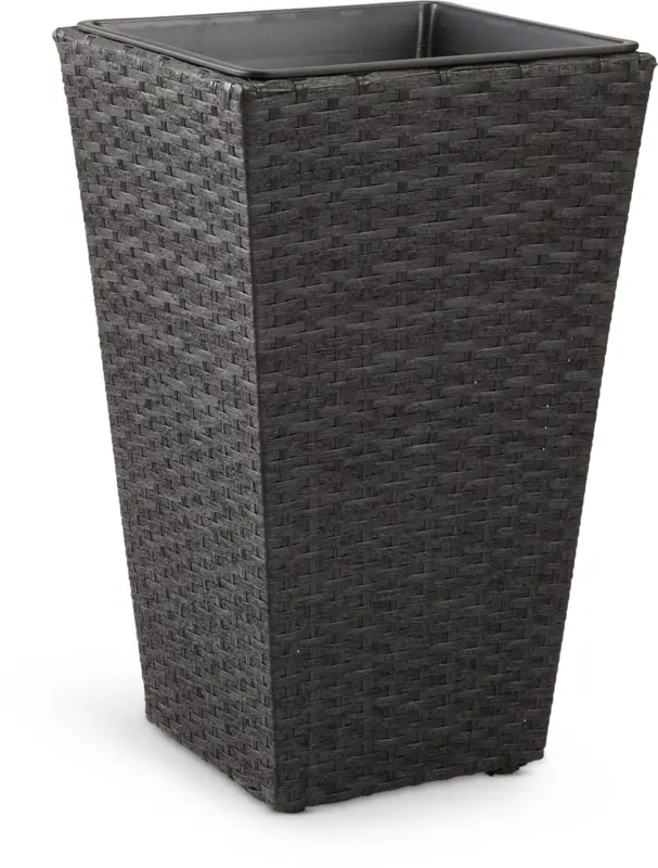 JYSK Плетена кашпа BLOMMOR Ш31xД31xВ50 черна