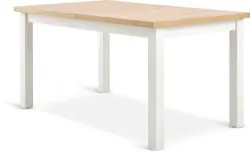 JYSK Кухненска маса MARKSKEL 90x150/193 бяла/цв. див нат. дъб