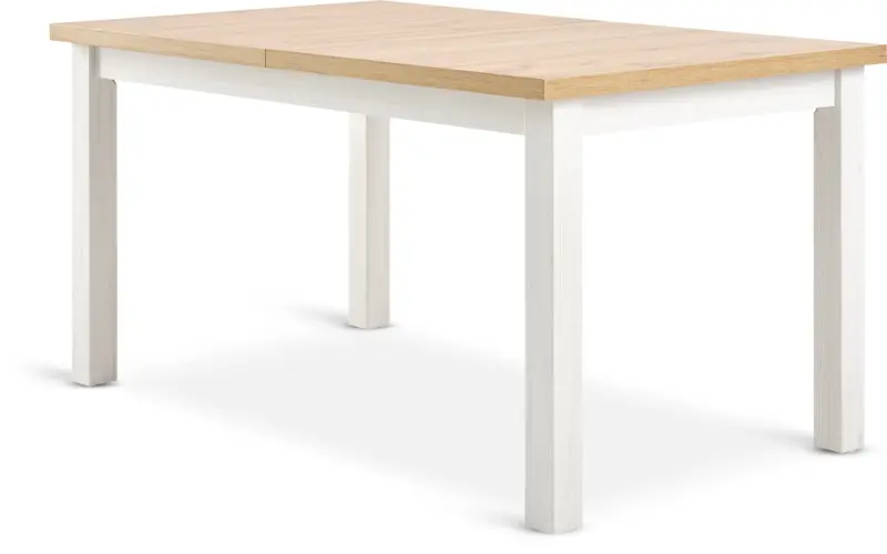 JYSK Кухненска маса MARKSKEL 90x150/193 бяла/цв. див нат. дъб