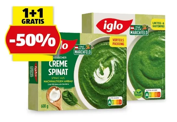 IGLO Cremespinat,, 600 g/450 g