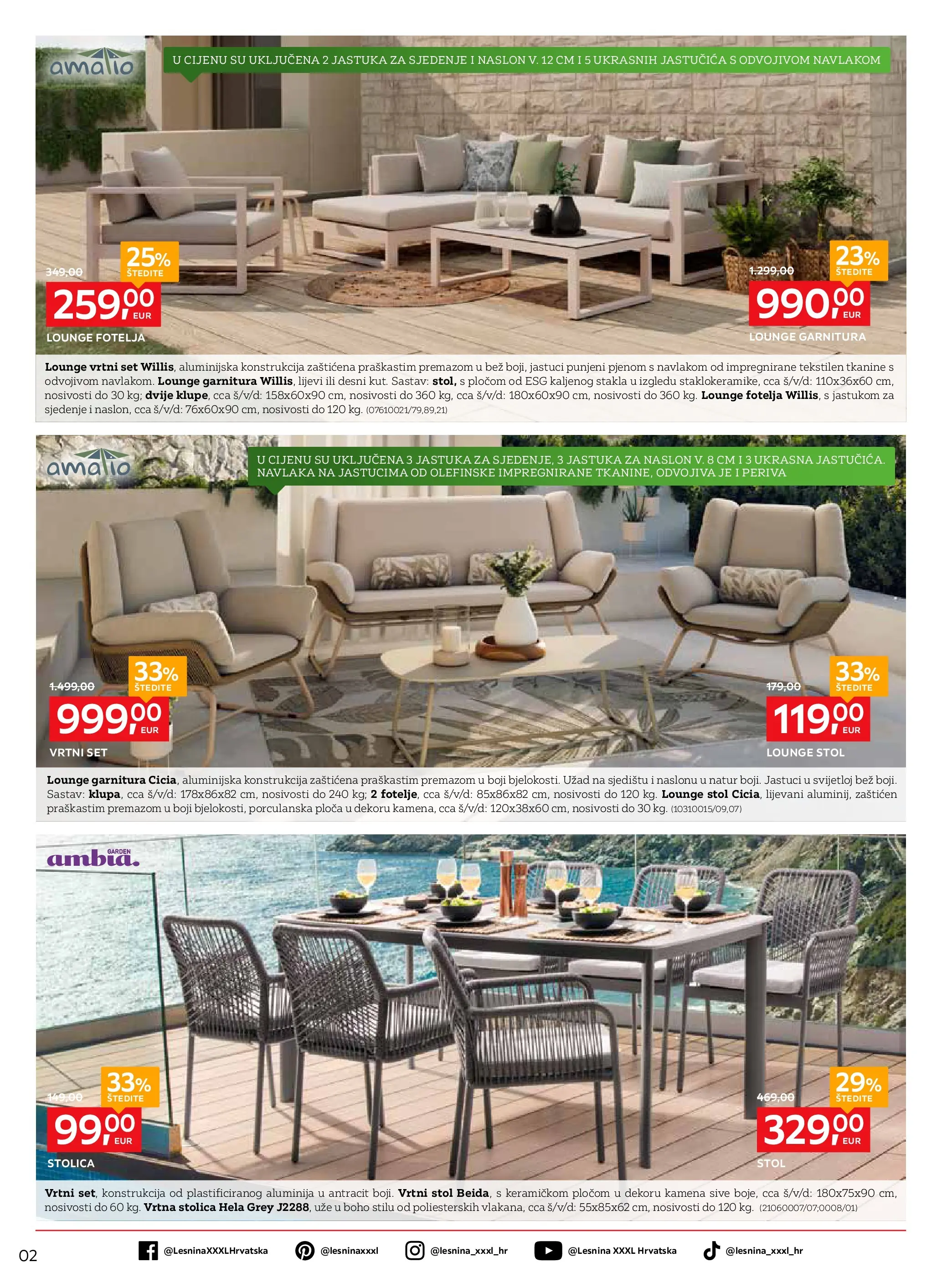 Lesnina - Lesnina XXXL: Oaza za opuštanje namjestaj katalog do 23.04.2026 novi od 30.03.2026 na listanje > letak digitalni | Stranica: 2 | Proizvodi: Fotelja, Stol, Stolica
