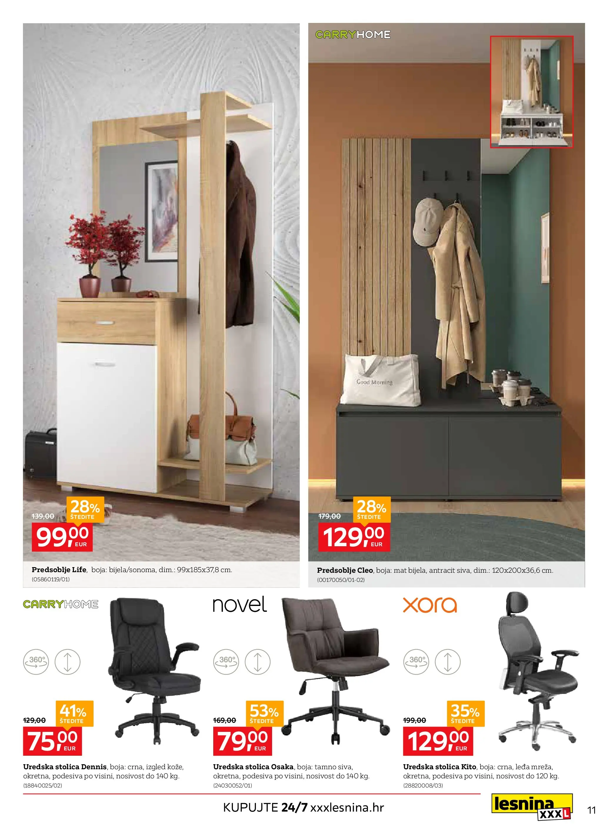 Lesnina - Lesnina XXXL: Oaza za opuštanje namjestaj katalog do 23.04.2026 novi od 30.03.2026 na listanje > letak digitalni | Stranica: 11 | Proizvodi: Stolica, Uredska stolica
