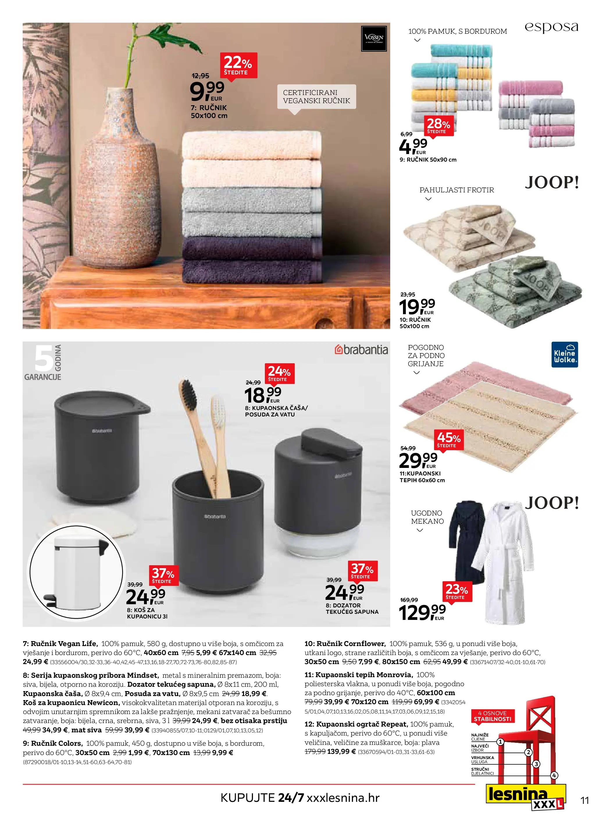 Lesnina - Lesnina XXXL: Proljetna inspiracija oprema za dom katalog do 23.04.2026 novi od 30.03.2026 na listanje > letak digitalni | Stranica: 11 | Proizvodi: Tepih, Ručnik