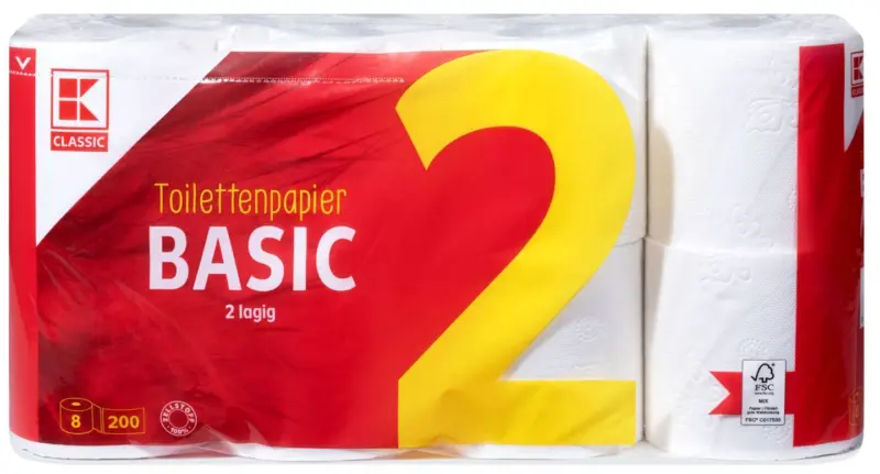 K-Classic Тоалетна хартия двупластова 8 бр