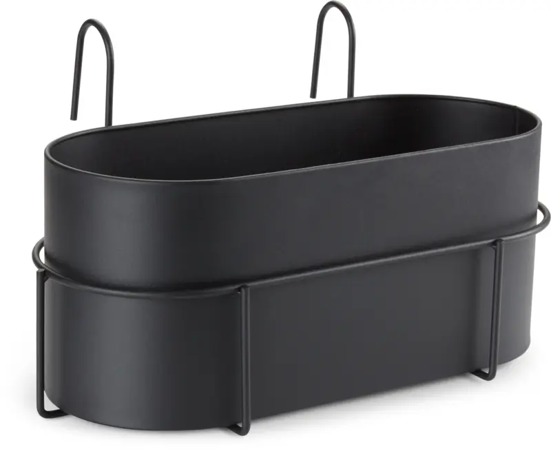 JYSK Сандъче за цветя UGLE Ш23xД37xВ22 черно