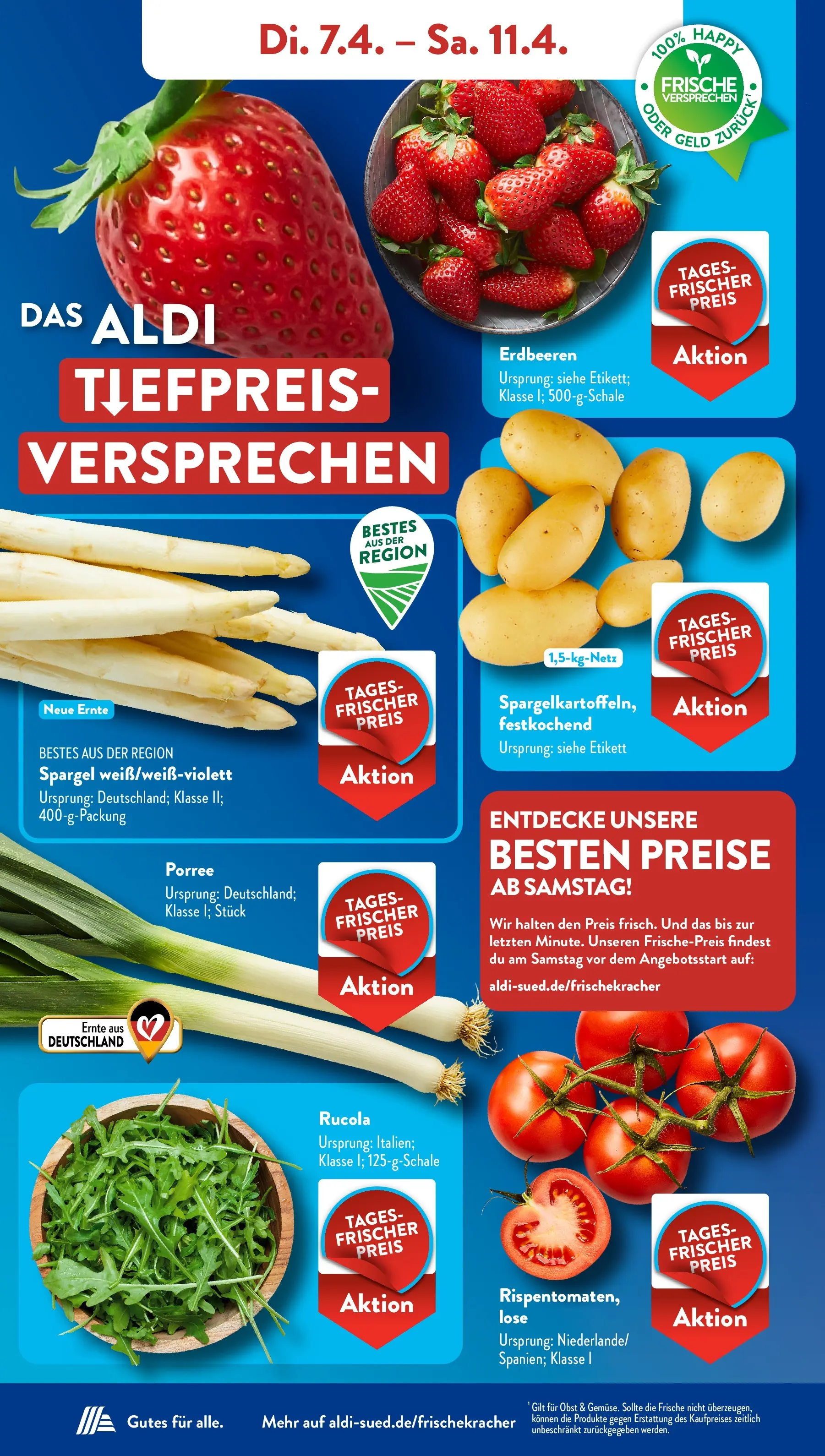 Aldi Süd - Aldi Süd: Wochenangebote (ab 05.04.2026) zum Blättern | Seite: 4 | Produkte: Rucola, Spargel, Obst, Erdbeeren