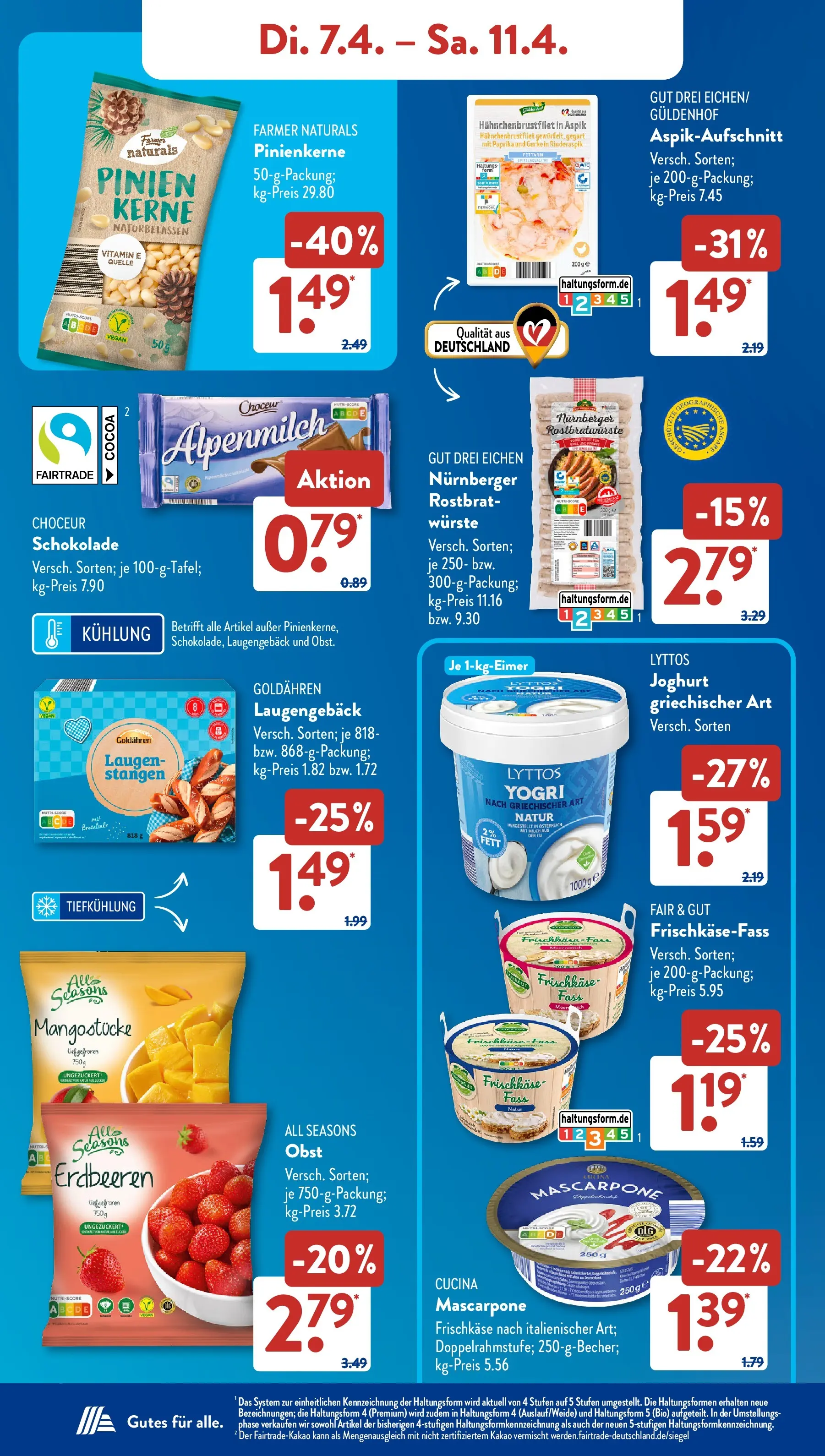 Aldi Süd - Aldi Süd: Wochenangebote (ab 05.04.2026) zum Blättern | Seite: 8 | Produkte: Mascarpone, Joghurt, Schokolade, Erdbeeren