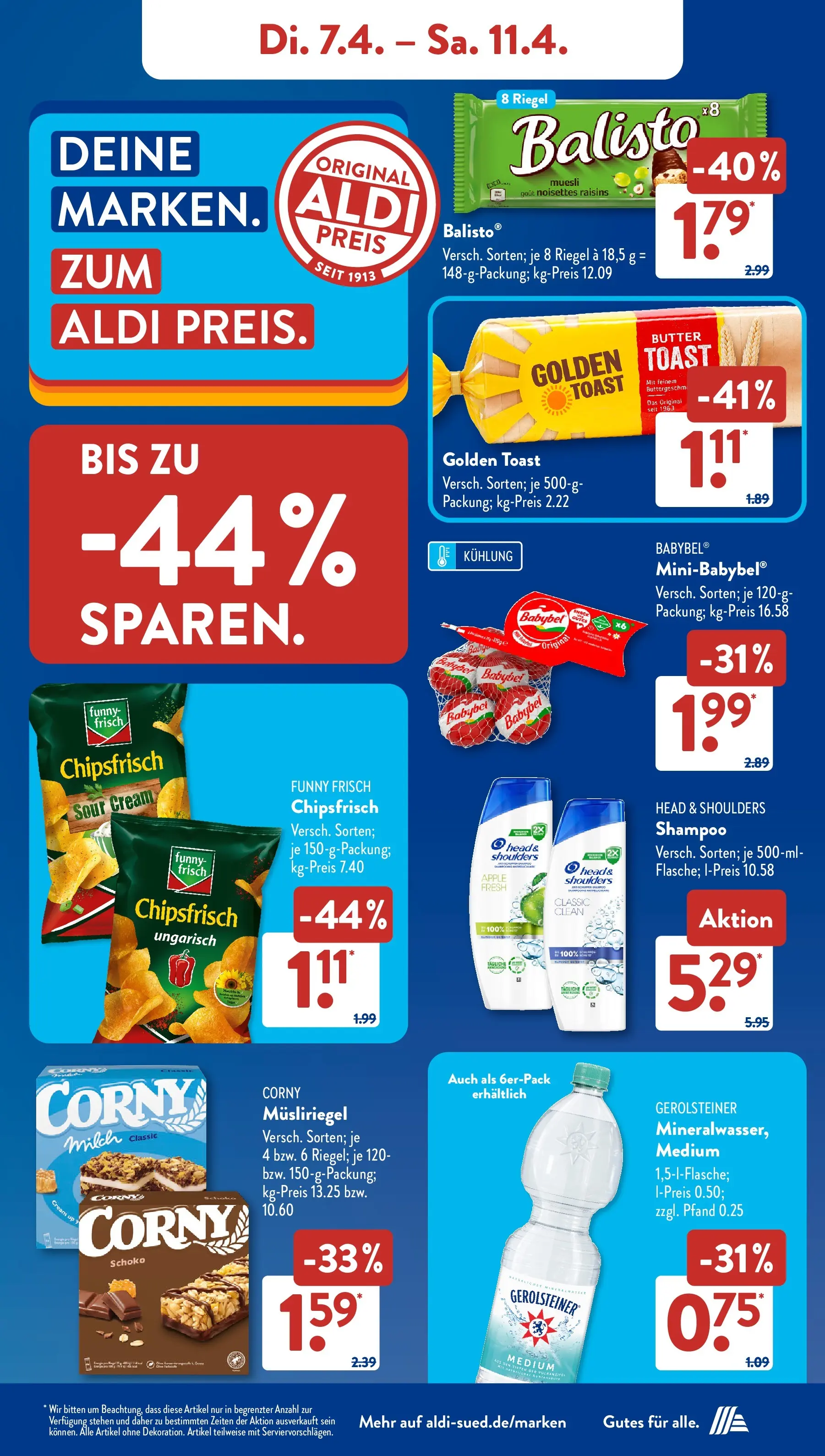 Aldi Süd - Aldi Süd: Wochenangebote (ab 05.04.2026) zum Blättern | Seite: 9 | Produkte: Milch, Toast, Apple, Babybel