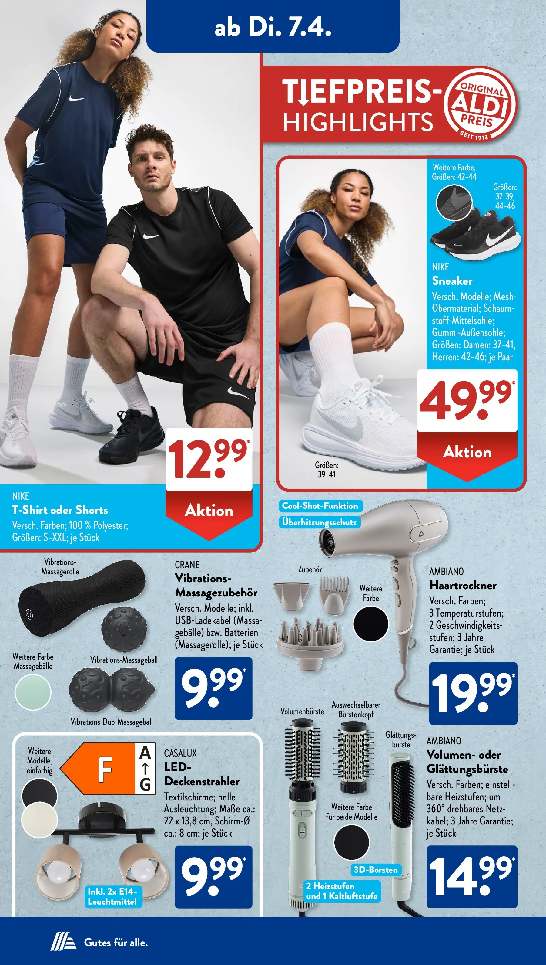 Aldi Süd - Aldi Süd: Wochenangebote (ab 05.04.2026) zum Blättern | Seite: 12 | Produkte: Haartrockner, Batterien, Bürste