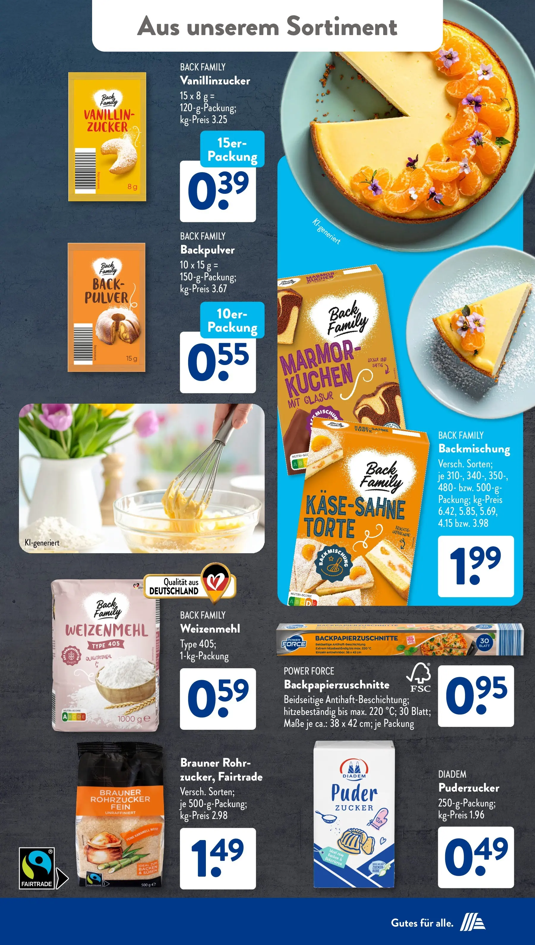 Aldi Süd - Aldi Süd: Wochenangebote (ab 05.04.2026) zum Blättern | Seite: 30 | Produkte: Puder, Weizenmehl, Zucker, Kuchen