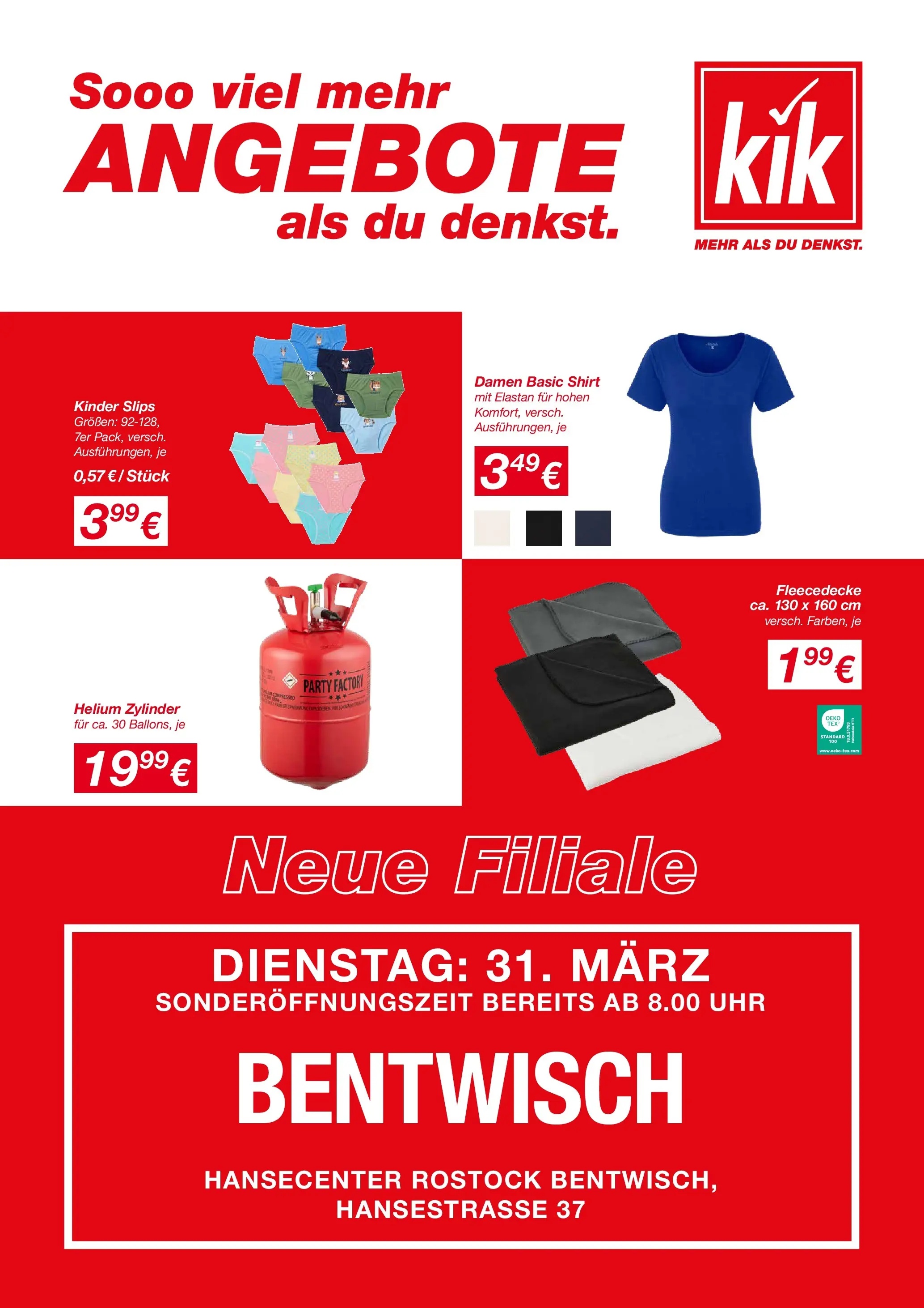 Kik Neueröffnung Bentwisch (ab 31.03.2026) zum Blättern | Seite: 1 | Produkte: Shirt, Uhr