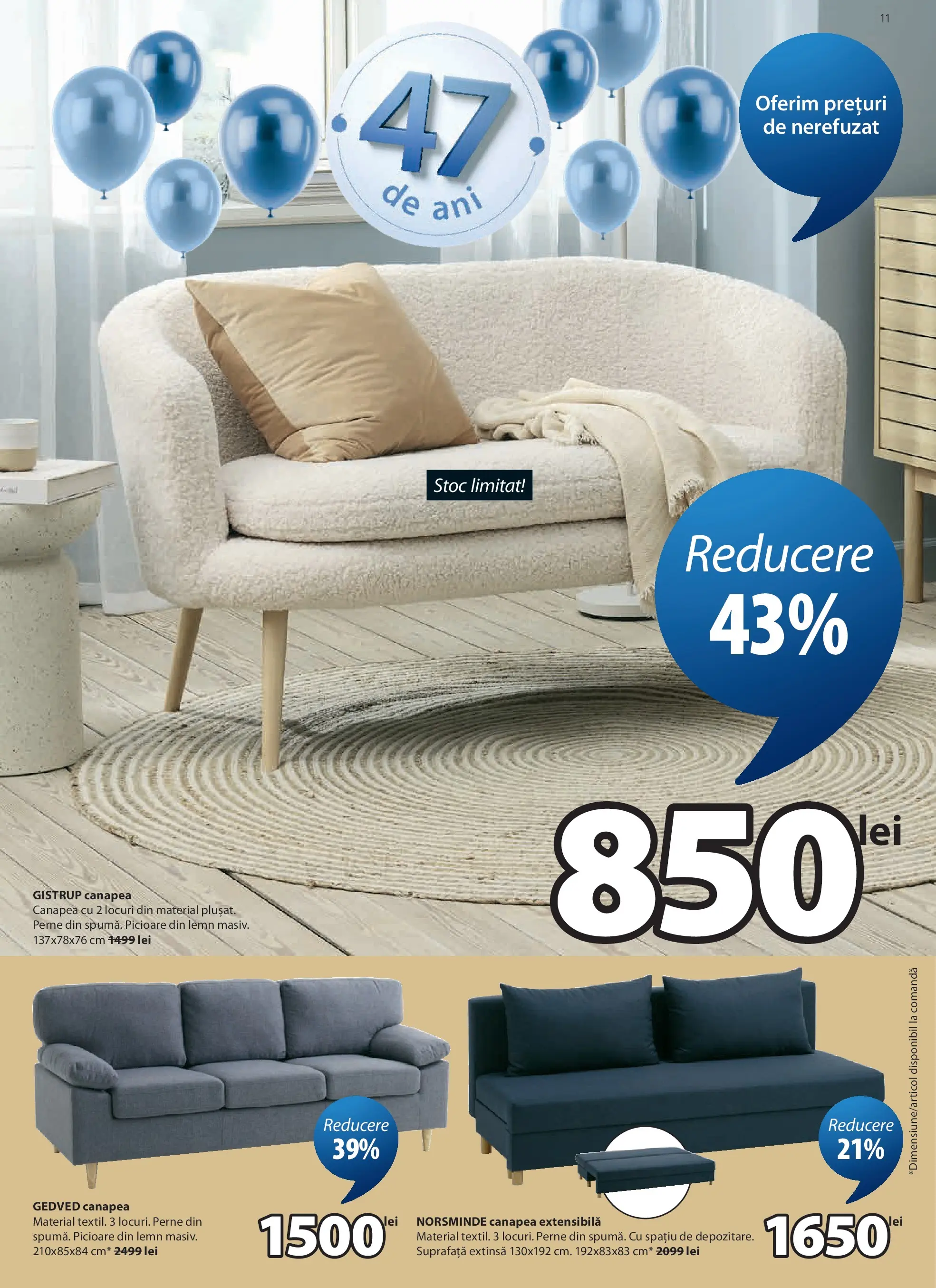 JYSK Catalog - Oferta 25.03.2026 - 23.04.2026 | Pagină: 11 | Produse: Canapea