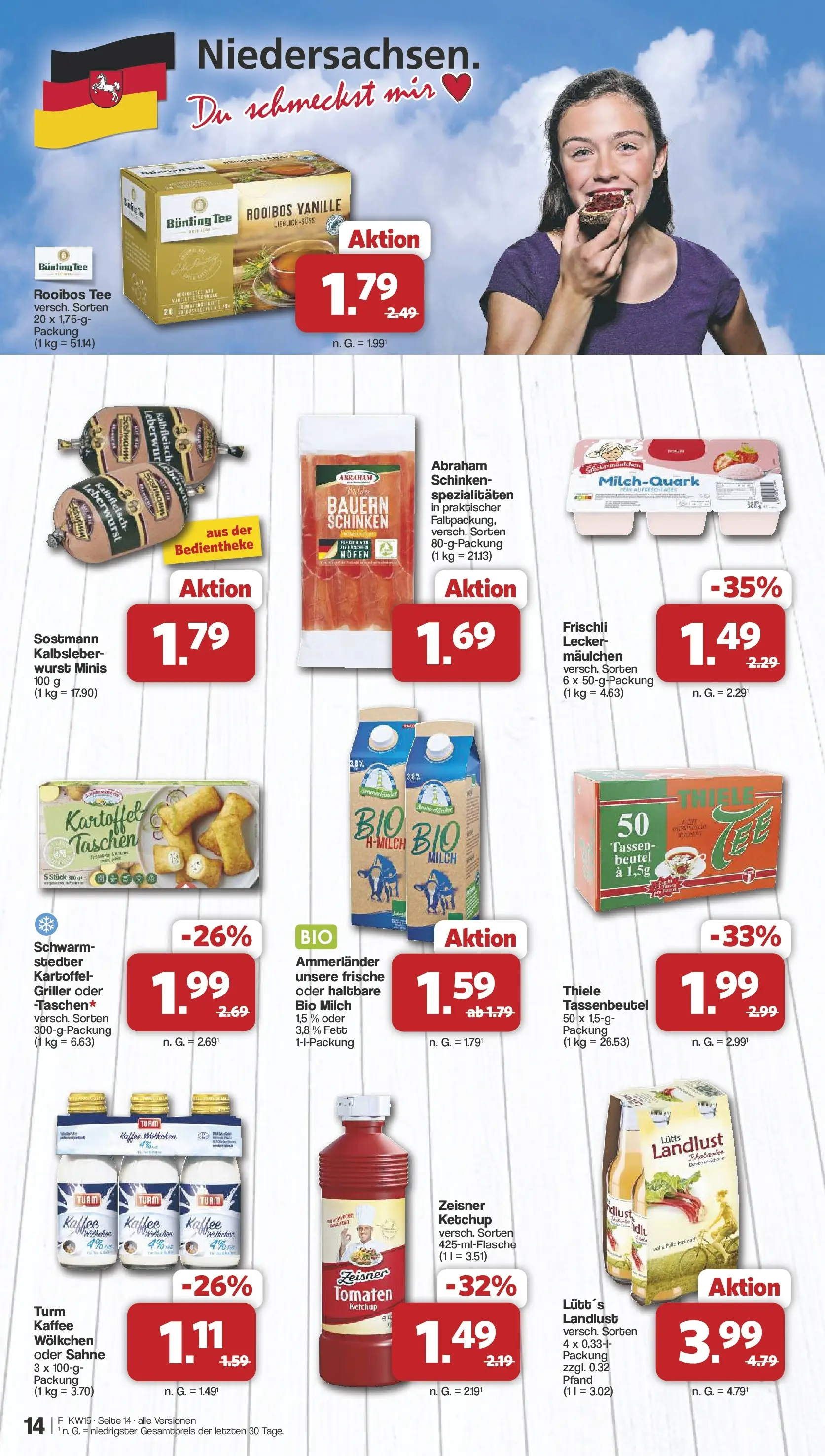 Famila Nordwest Wochenangebote (ab 07.04.2026) zum Blättern | Seite: 14 | Produkte: Kaffee, Tomaten, Rhabarber, Griller