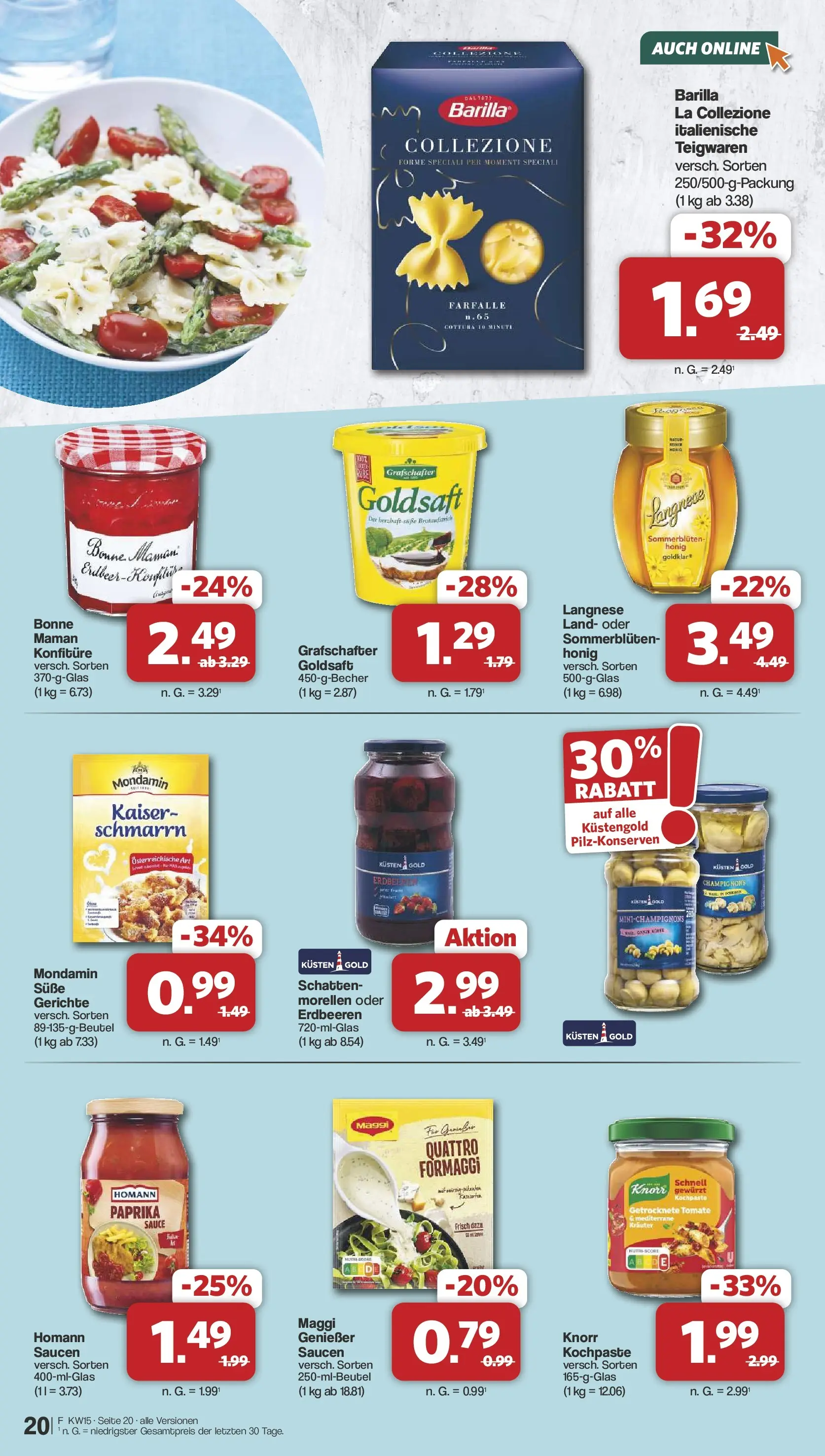 Famila Nordwest Wochenangebote (ab 07.04.2026) zum Blättern | Seite: 20 | Produkte: Langnese, Maggi, Knorr, Erdbeeren