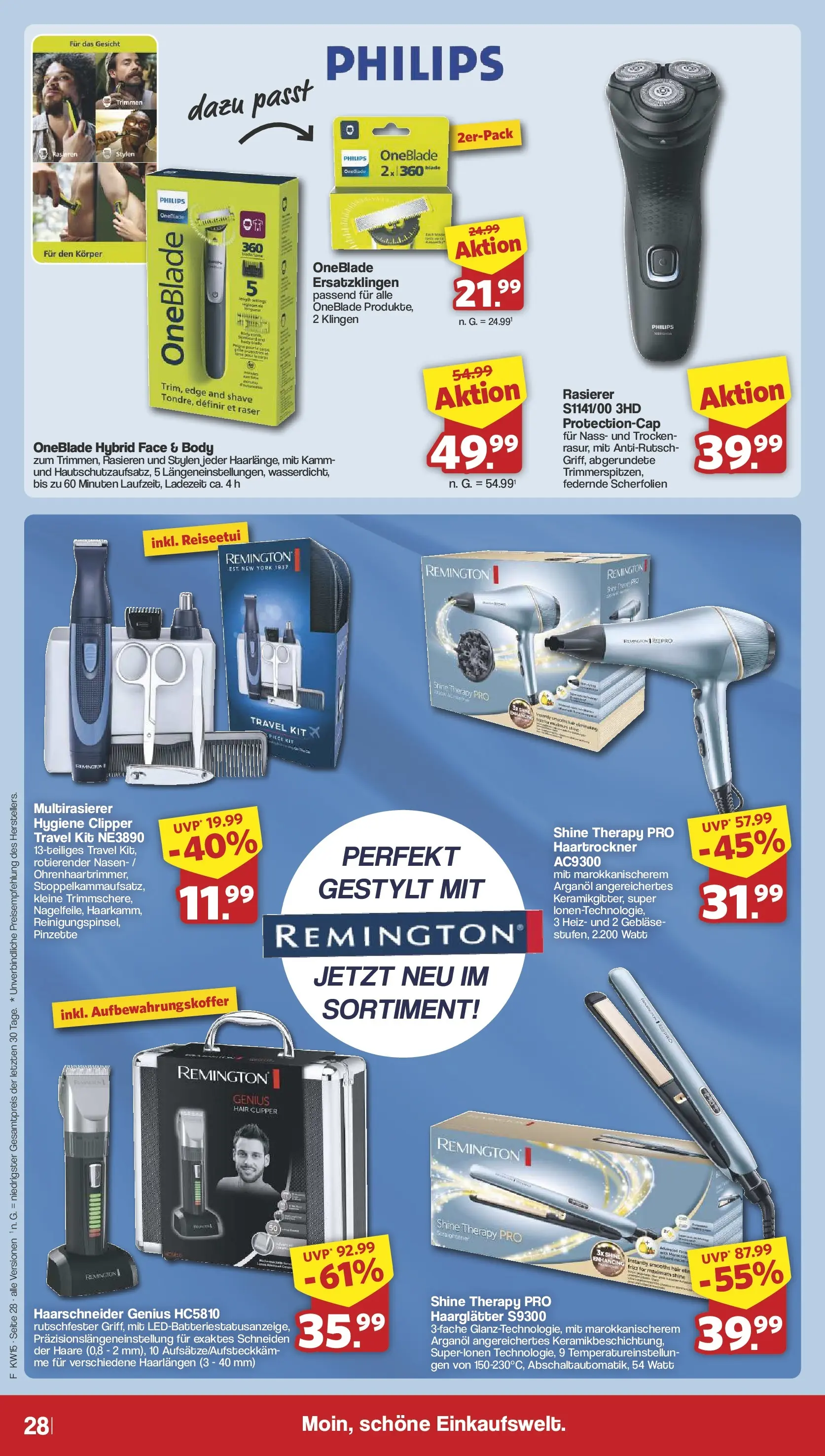 Famila Nordwest Wochenangebote (ab 07.04.2026) zum Blättern | Seite: 31 | Produkte: Philips, Rasierer, Haartrockner, Haarglätter