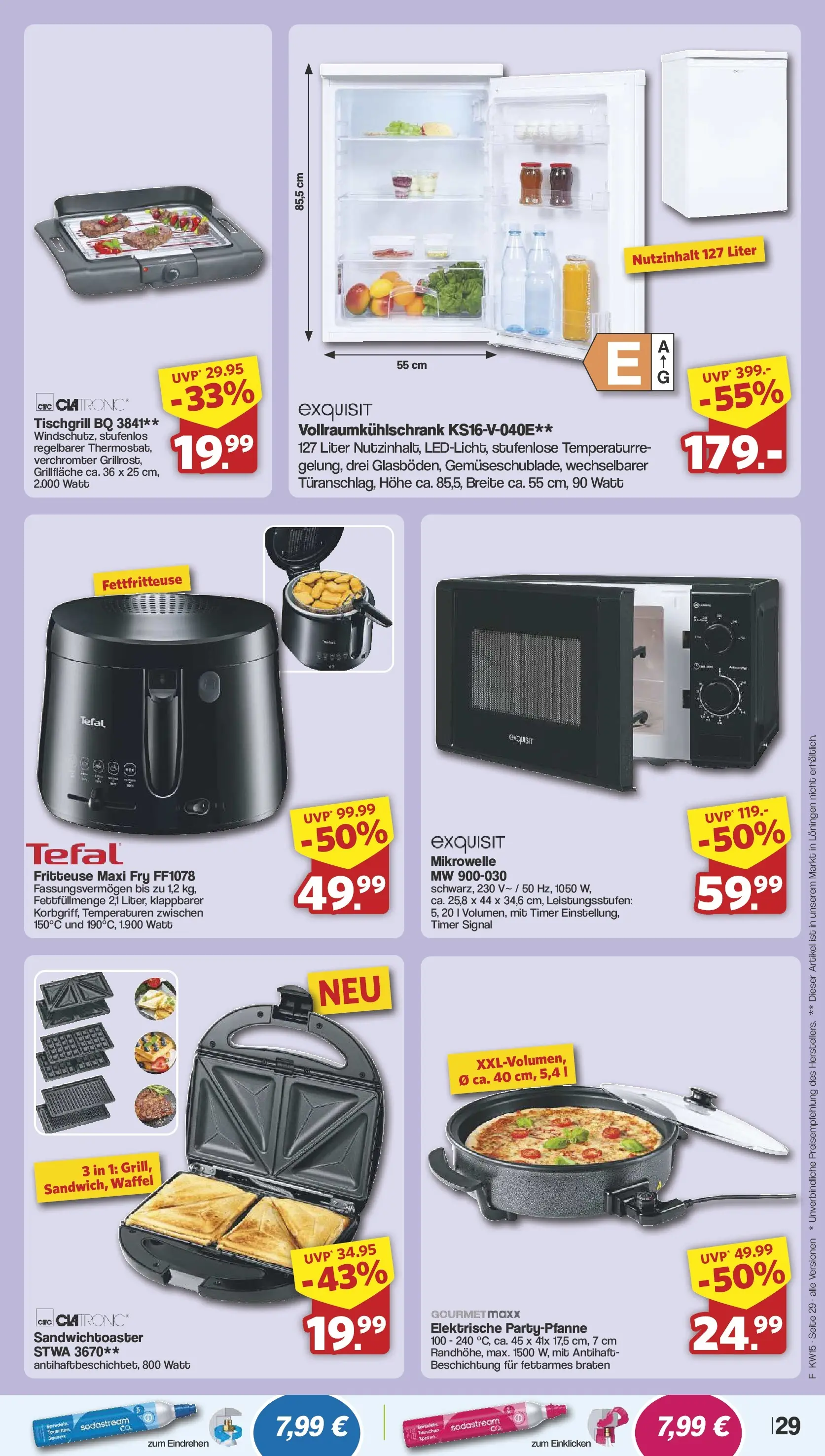 Famila Nordwest Wochenangebote (ab 07.04.2026) zum Blättern | Seite: 32 | Produkte: Mikrowelle, Fritteuse, Sodastream