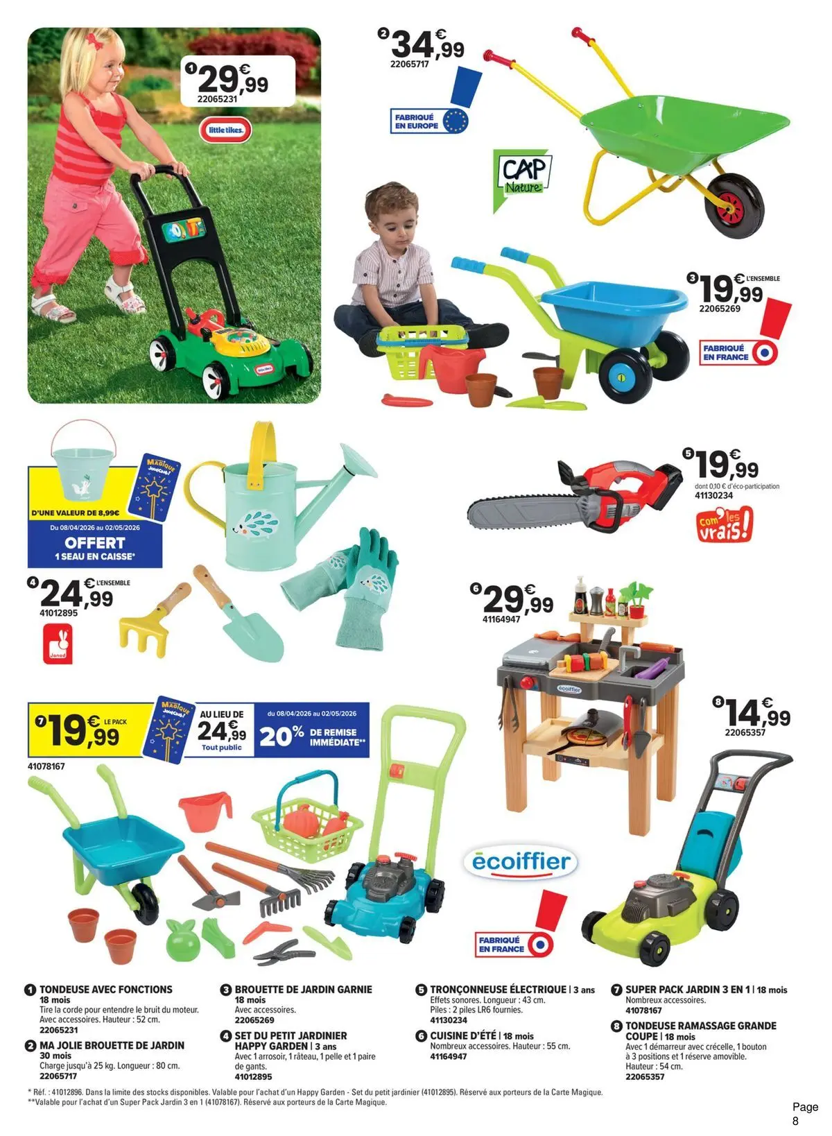 Offres - LE PLEIN AIR VERSION EXTRA 【Avril】 | Page: 8 | Produits: Tronçonneuse, Brouette, Tondeuse, Tronçonneuse electrique