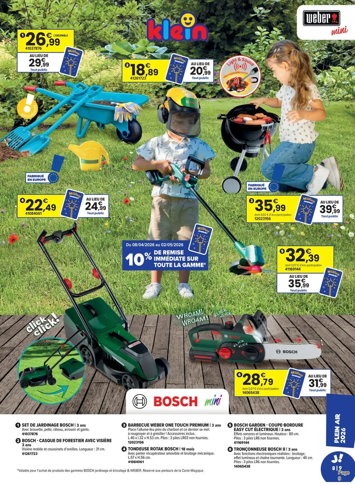 Offres - LE PLEIN AIR VERSION EXTRA 【Avril】 | Page: 9 | Produits: Barbecue, Arrosoir, Panier, Casque