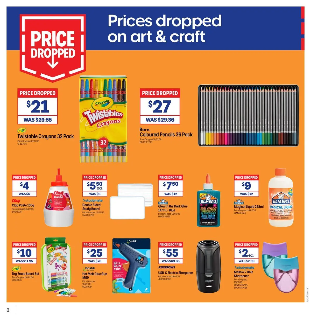 Officeworks - April Trade - 30/03/2026 > weekly / monthly specials | Page: 2 | Products: Glue, Safe