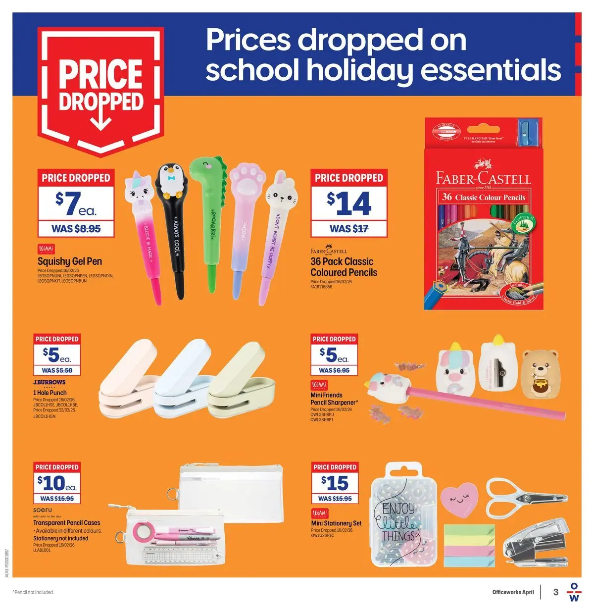 Officeworks - April Trade - 30/03/2026 > weekly / monthly specials | Page: 3 | Products: Pencil