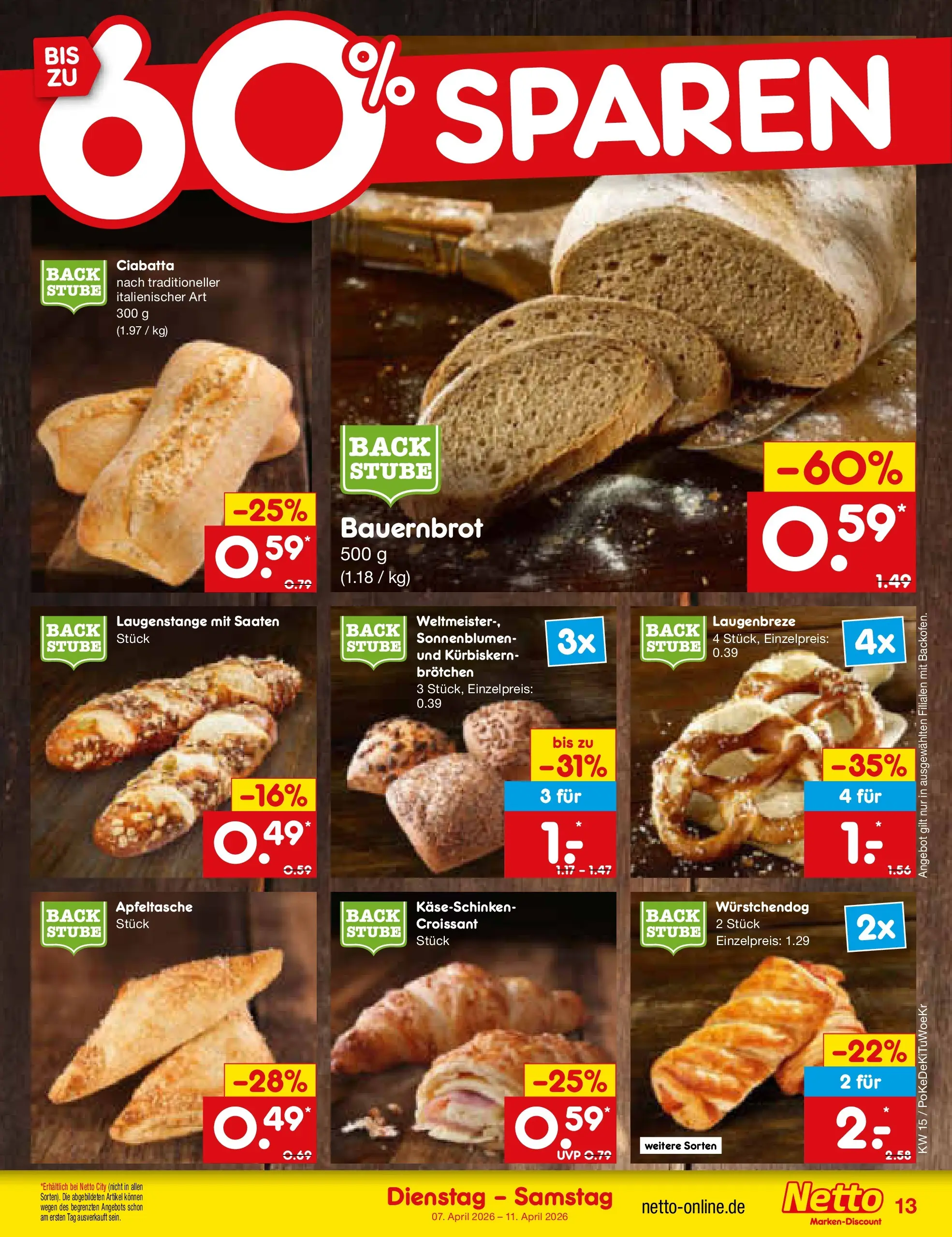 Netto Marken-Discount Prospekt Bad Friedrichshall	 (ab 07.04.2026) » Angebote | Seite: 15 | Produkte: Croissant