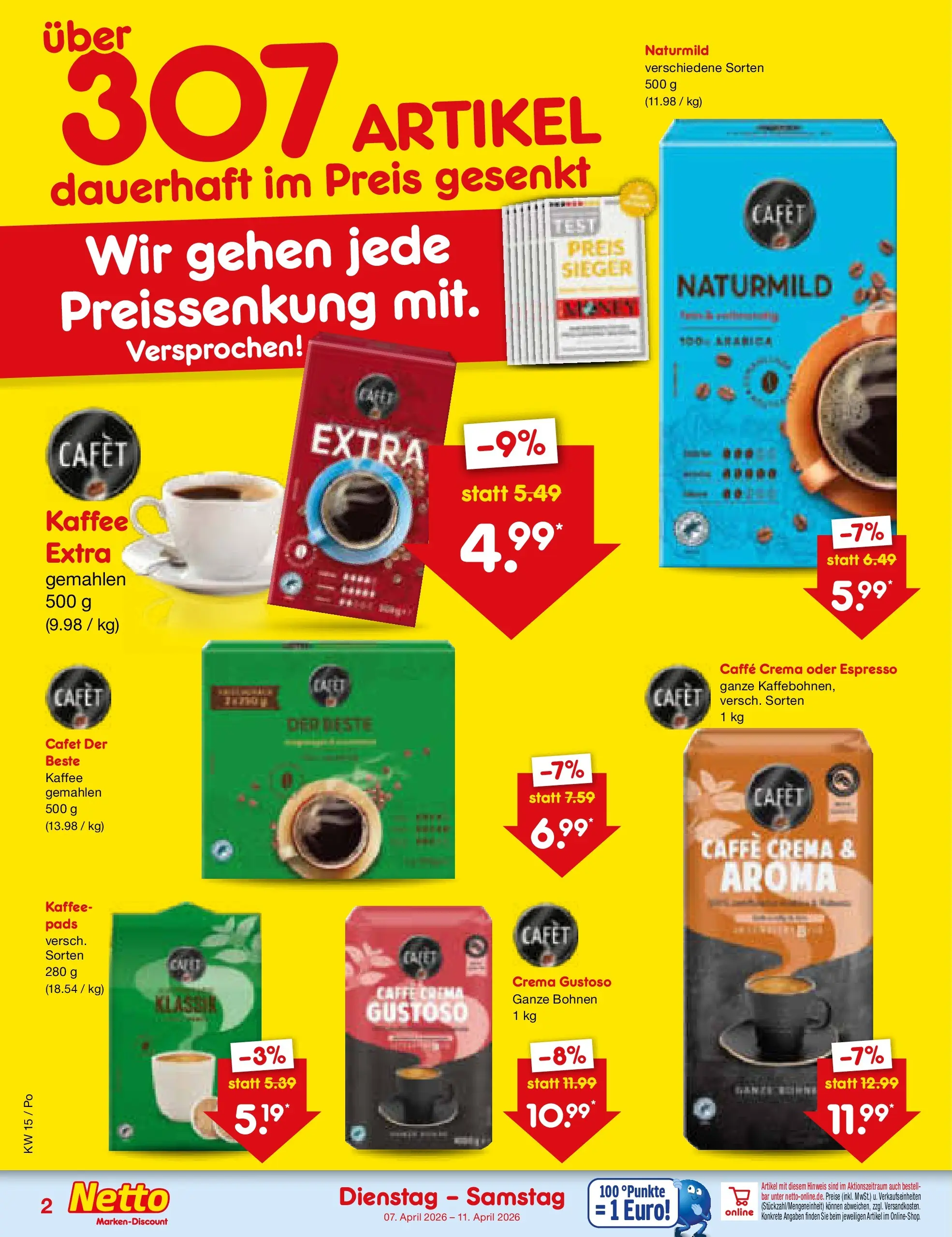 Netto Marken-Discount Prospekt Regensburg	 (ab 07.04.2026) » Angebote | Seite: 26 | Produkte: Kaffee