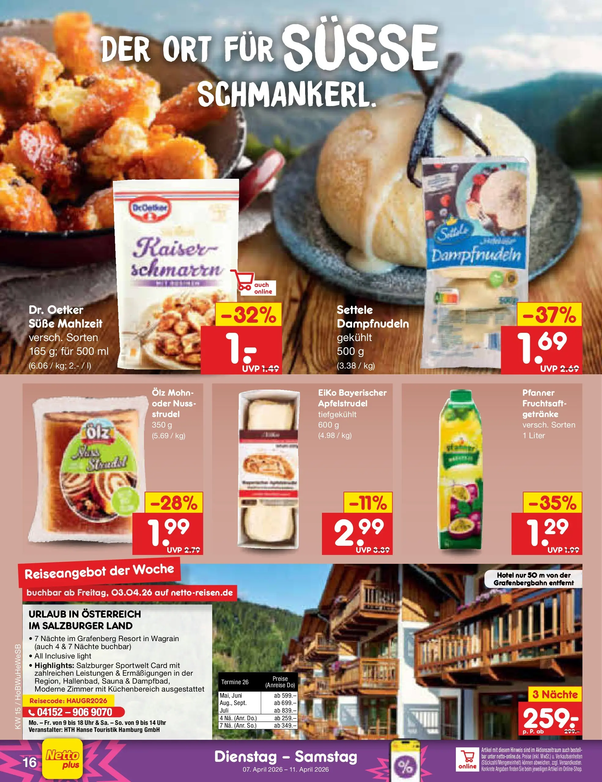 Netto Marken-Discount Prospekt Hamburg	 (ab 07.04.2026) » Angebote | Seite: 18 | Produkte: Fruchtsaft, Uhr