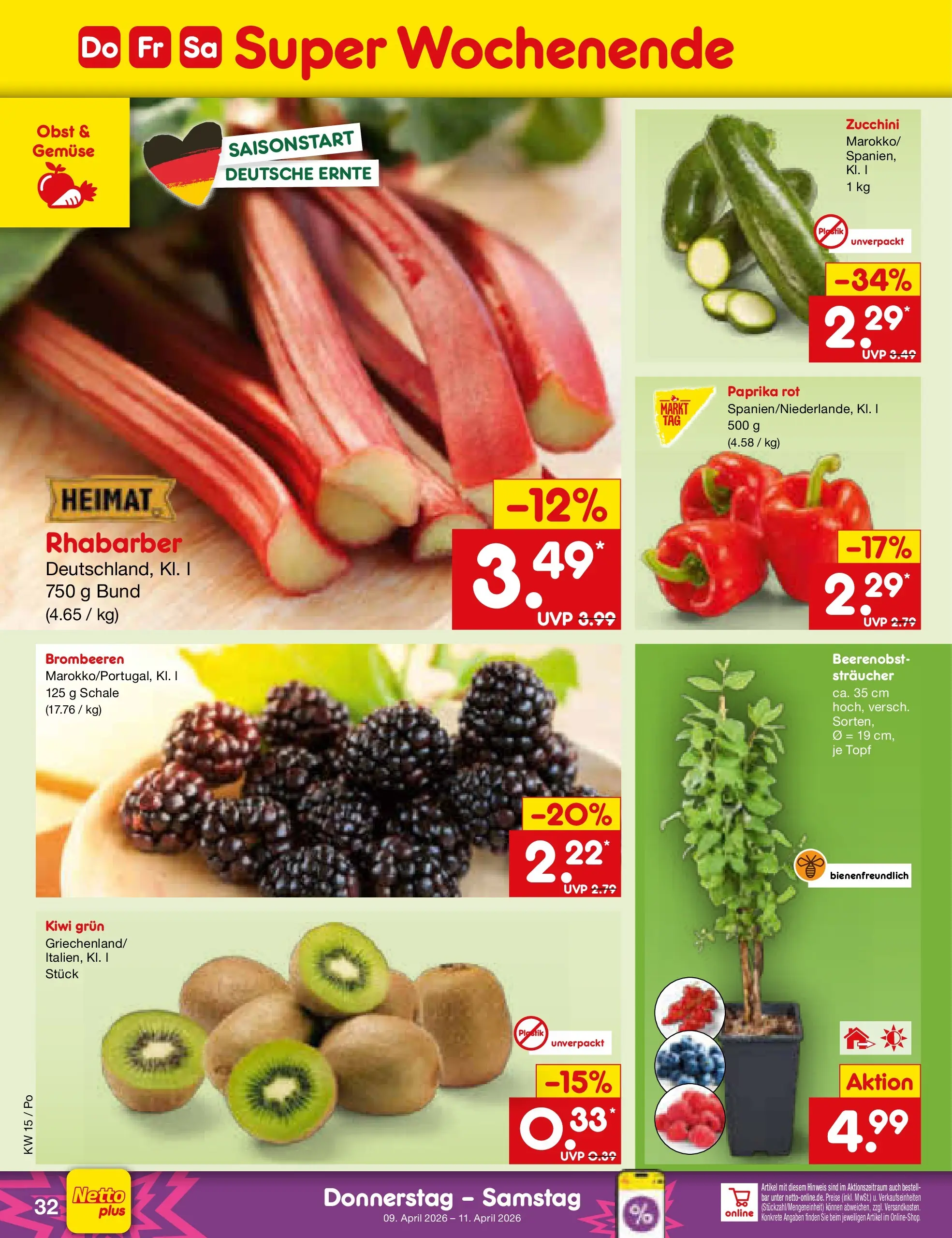 Netto Marken-Discount Prospekt Regensburg	 (ab 07.04.2026) » Angebote | Seite: 42 | Produkte: Paprika rot, Gemüse, Paprika, Obst
