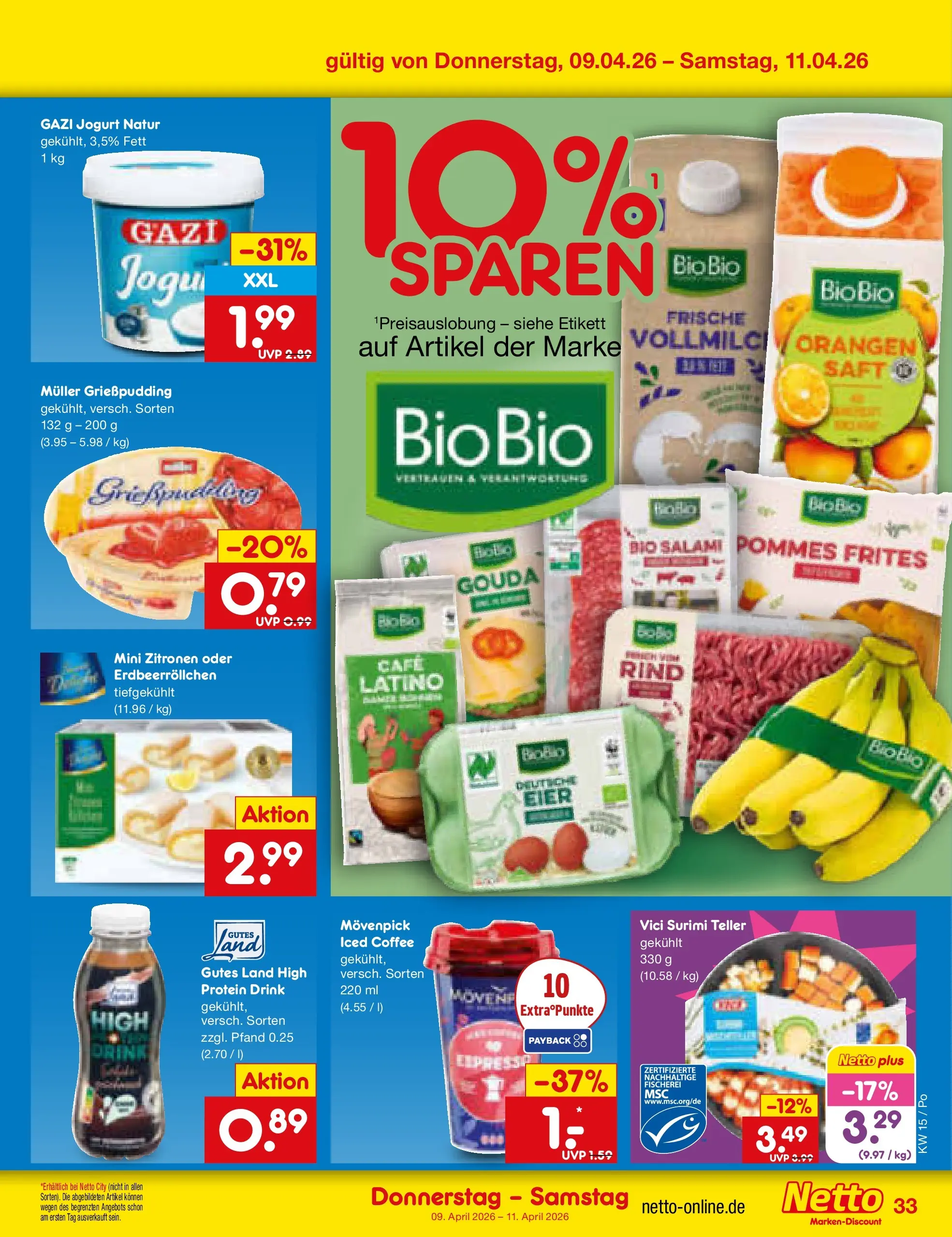 Netto Marken-Discount Prospekt Regensburg	 (ab 07.04.2026) » Angebote | Seite: 43 | Produkte: Pommes, Pommes frites, Salami, Zitronen