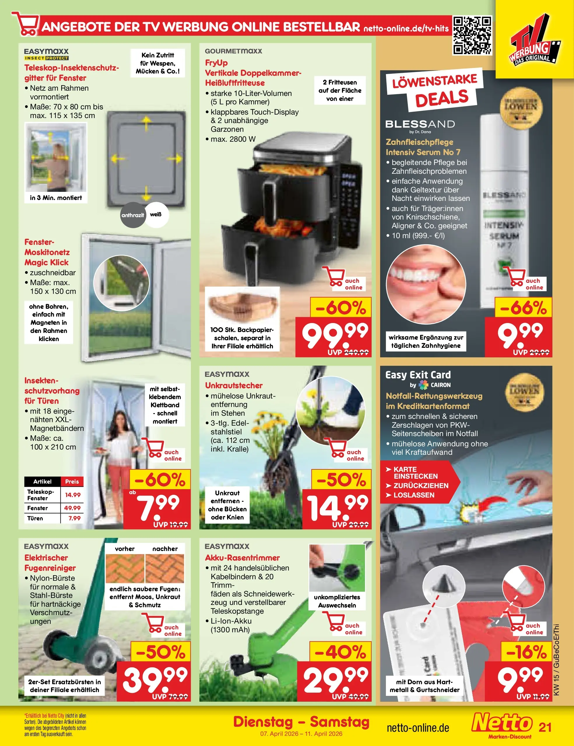 Netto Marken-Discount Prospekt Jena-Lobeda	 (ab 07.04.2026) » Angebote | Seite: 31 | Produkte: Serum, Heißluftfritteuse, TV