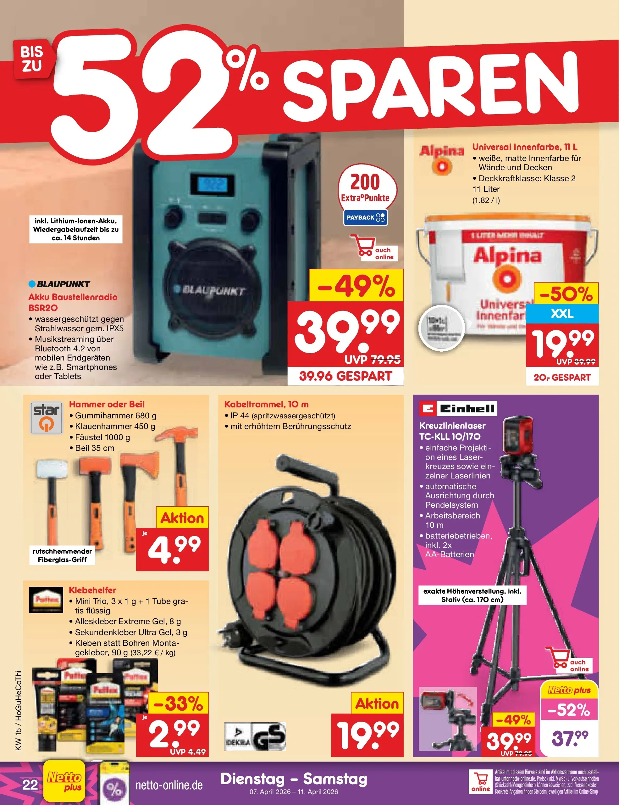Netto Marken-Discount Prospekt Hamburg	 (ab 07.04.2026) » Angebote | Seite: 30 | Produkte: Smartphones, Stativ