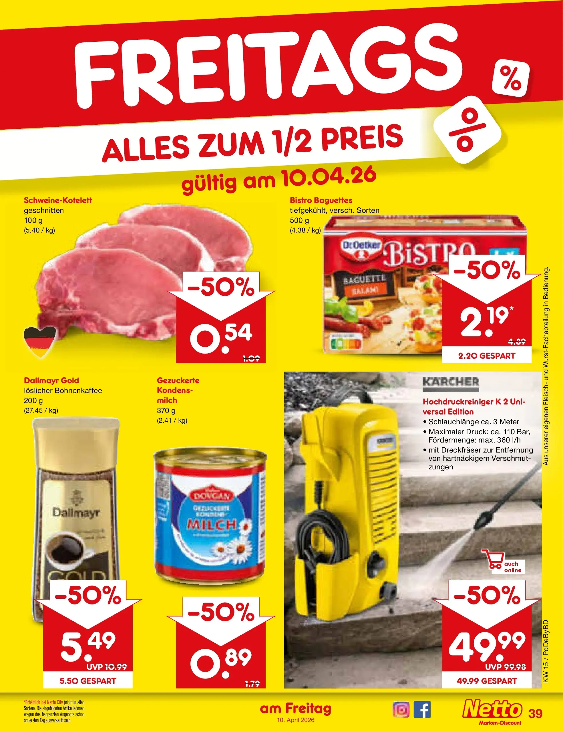 Netto Marken-Discount Prospekt Buttenwiesen	 (ab 07.04.2026) » Angebote | Seite: 57 | Produkte: Baguette, Dallmayr, Hochdruckreiniger, Fleisch
