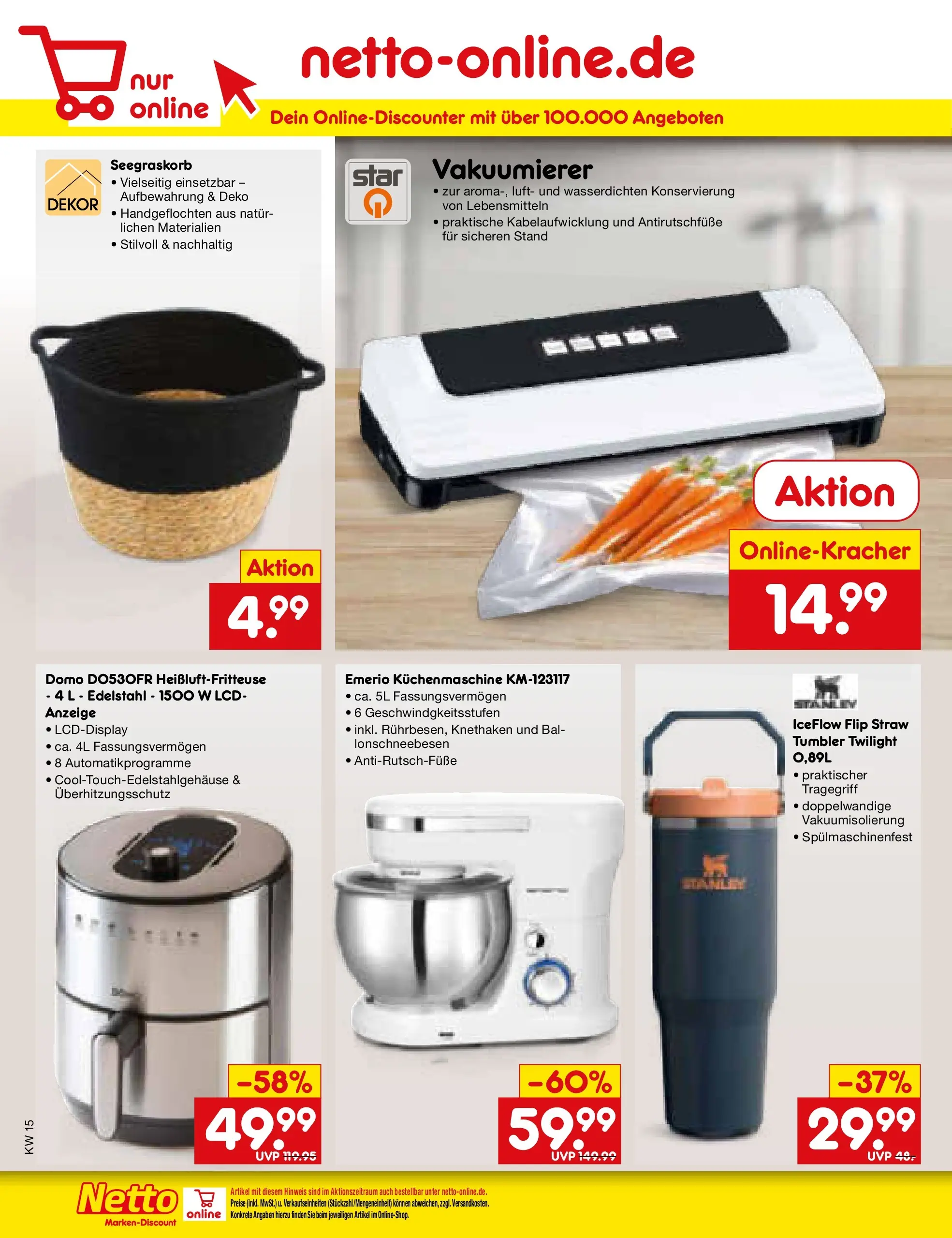 Netto Marken-Discount Prospekt Bad Friedrichshall	 (ab 07.04.2026) » Angebote | Seite: 40 | Produkte: Vakuumierer, Heißluftfritteuse
