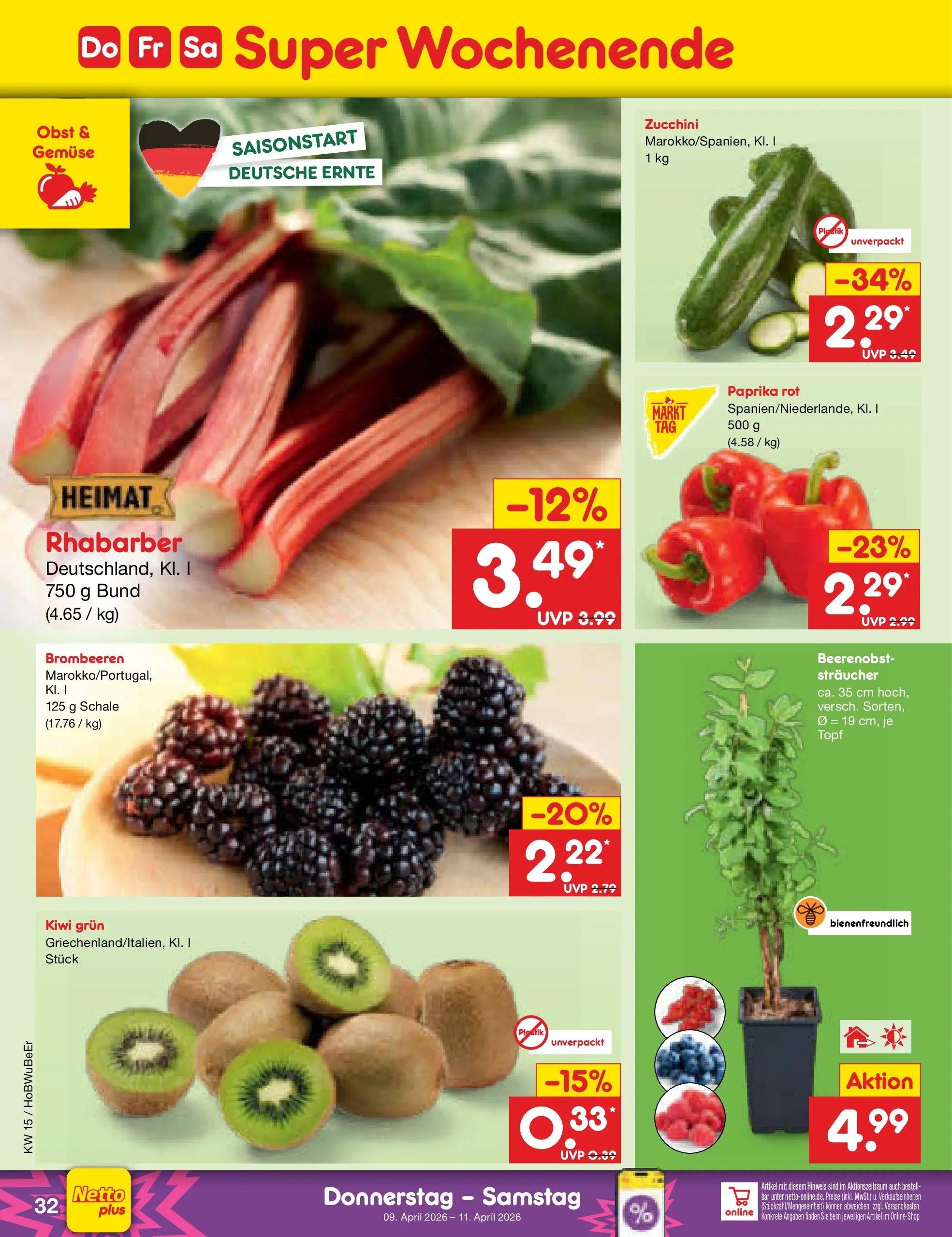 Netto Marken-Discount Prospekt Jena-Lobeda	 (ab 07.04.2026) » Angebote | Seite: 48 | Produkte: Gemüse, Obst, Rhabarber, Kiwi