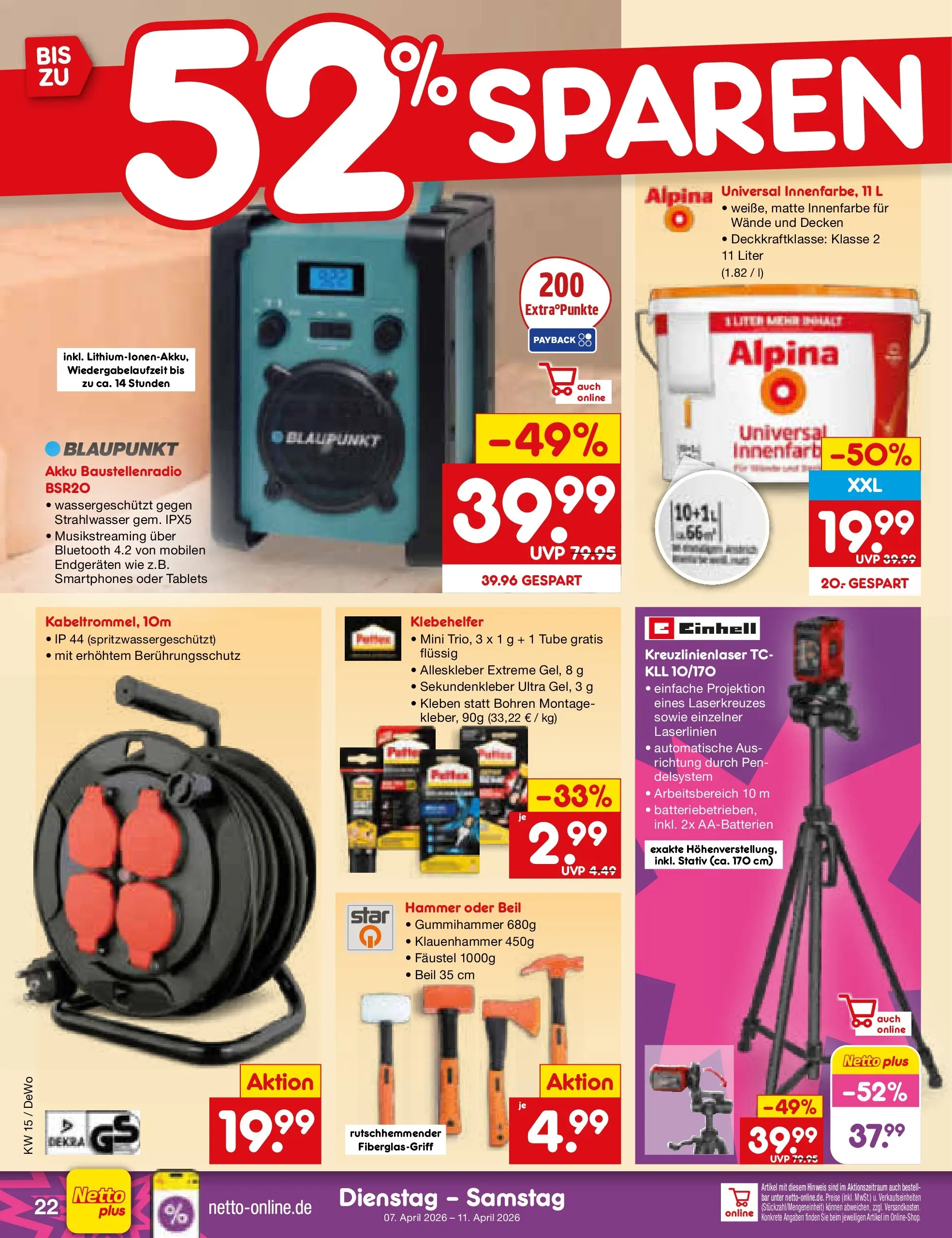 Netto Marken-Discount Prospekt Thierhaupten	 (ab 07.04.2026) » Angebote | Seite: 32 | Produkte: Smartphones, Stativ