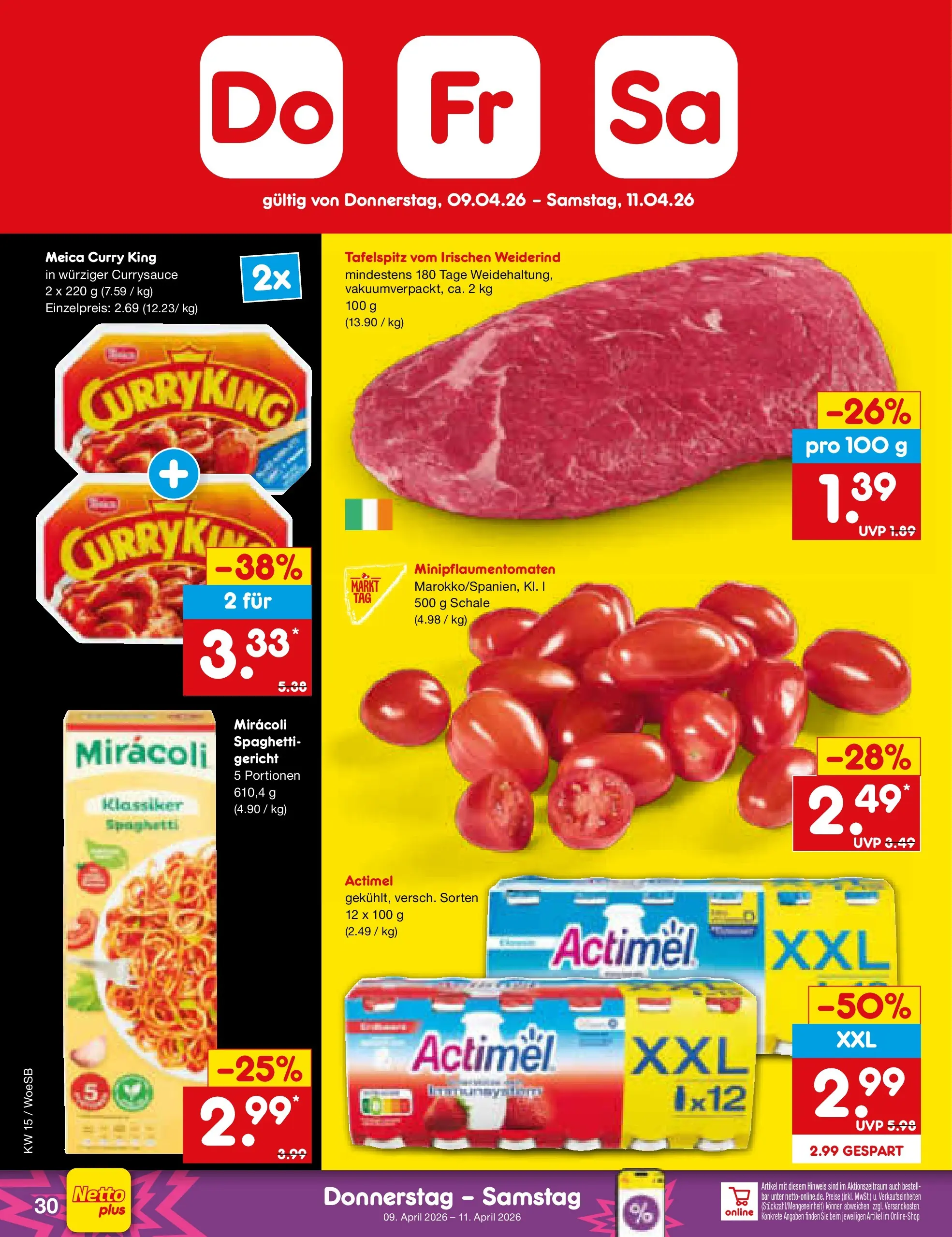Netto Marken-Discount Prospekt Gemmingen	 (ab 07.04.2026) » Angebote | Seite: 46 | Produkte: Tafelspitz, Actimel, Meica