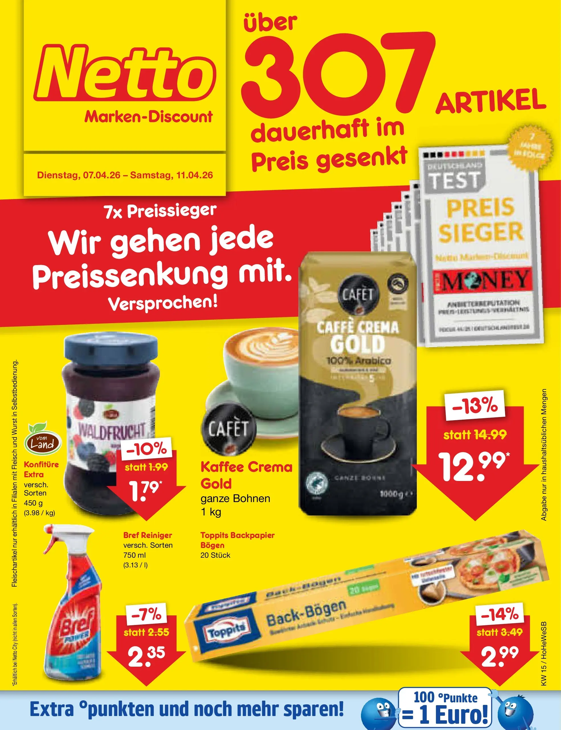 Netto Marken-Discount Prospekt Hamburg	 (ab 07.04.2026) » Angebote | Seite: 24 | Produkte: Kaffee, Wurst, Fleisch