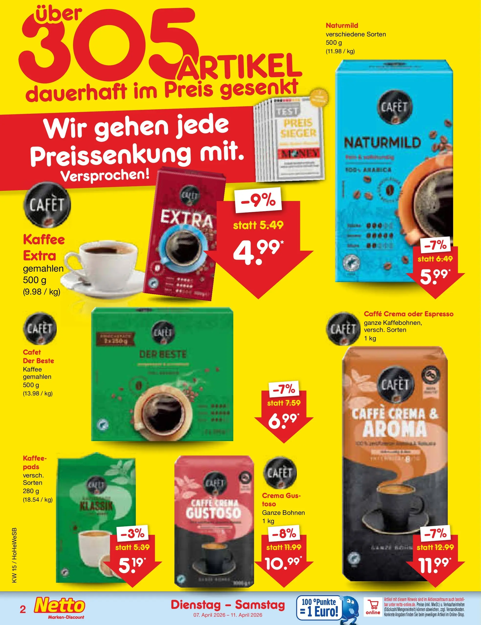 Netto Marken-Discount Prospekt Hamburg	 (ab 07.04.2026) » Angebote | Seite: 26 | Produkte: Kaffee